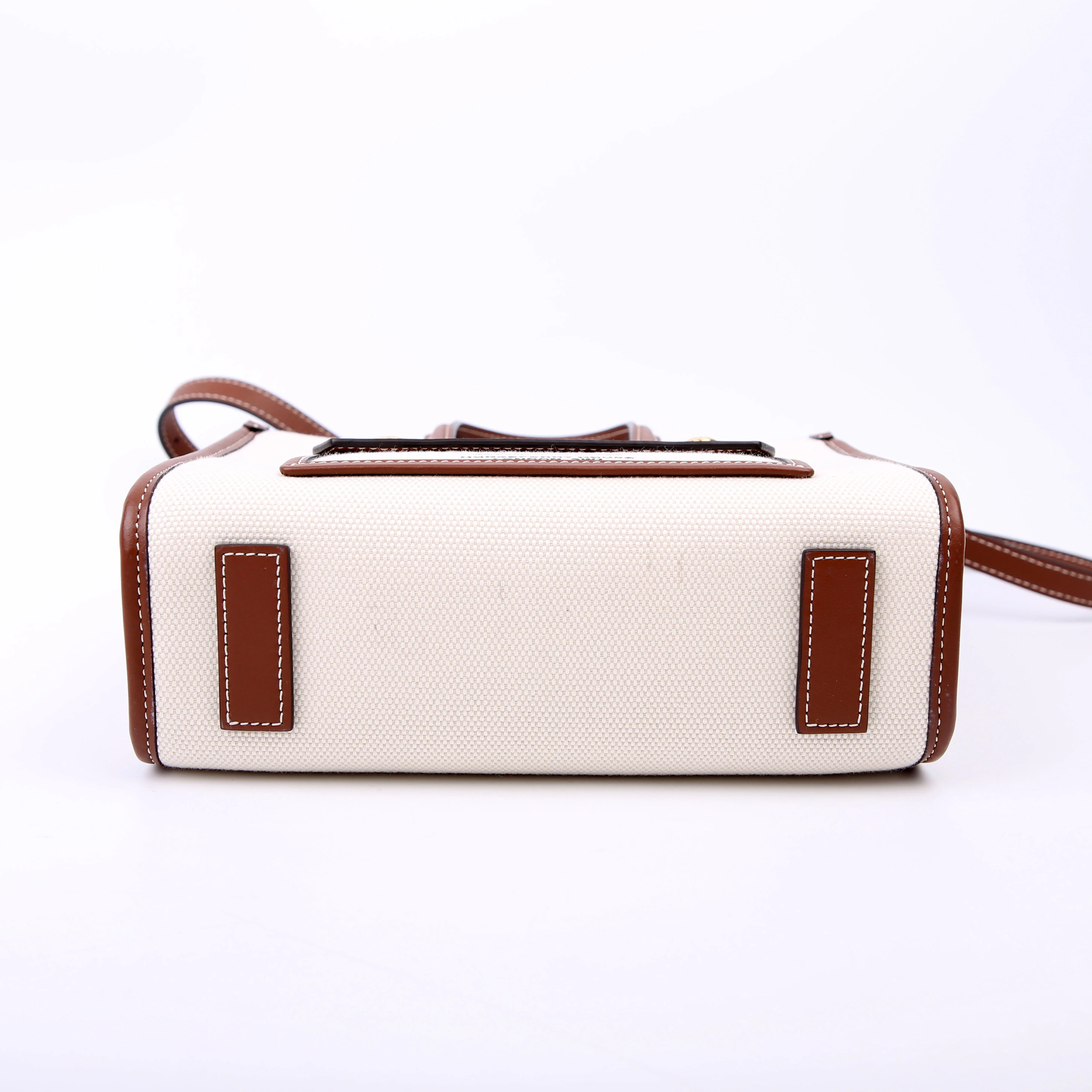 Freya Canvas Mini Tote Beige/Brown - Image 4