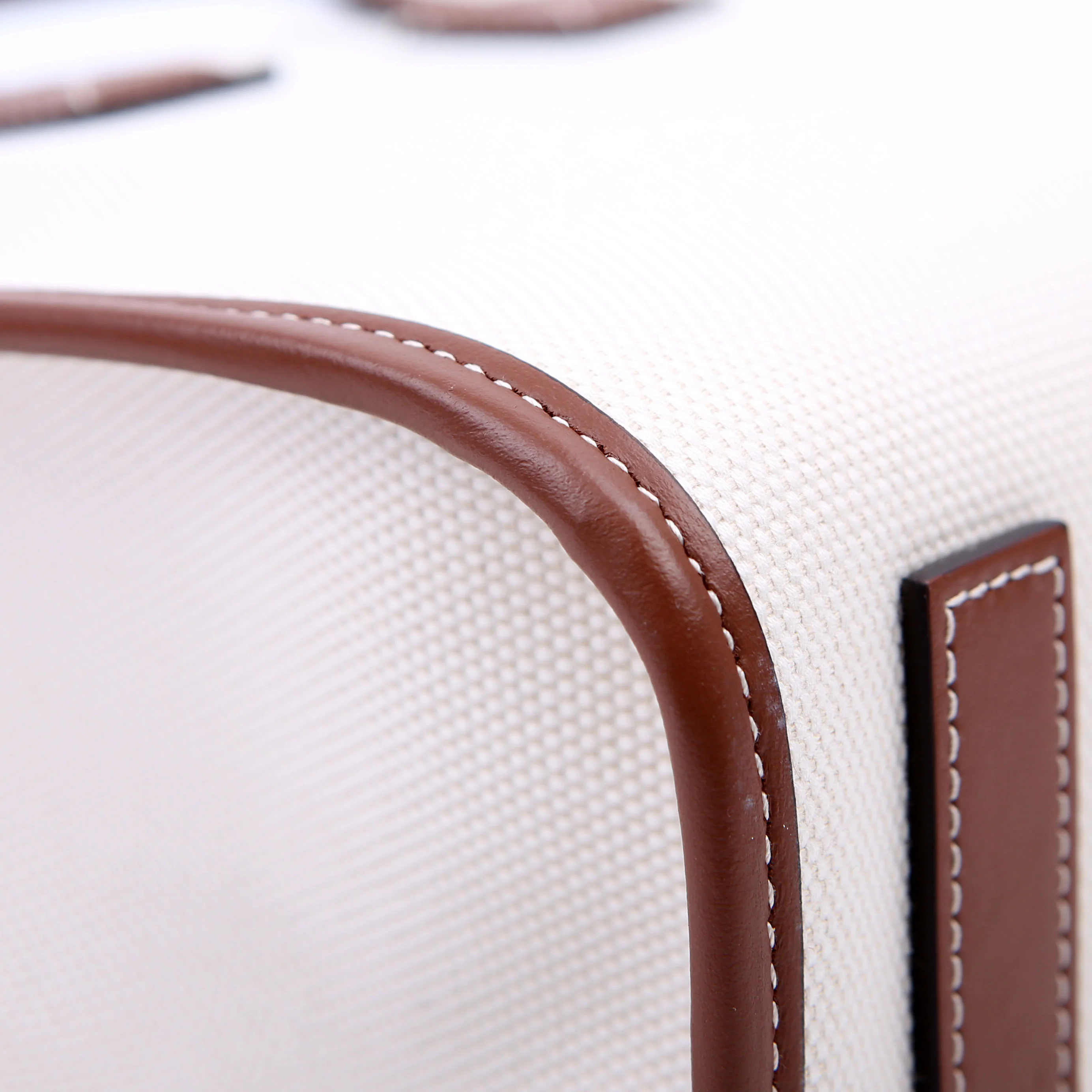 Freya Canvas Mini Tote Beige/Brown - Image 7