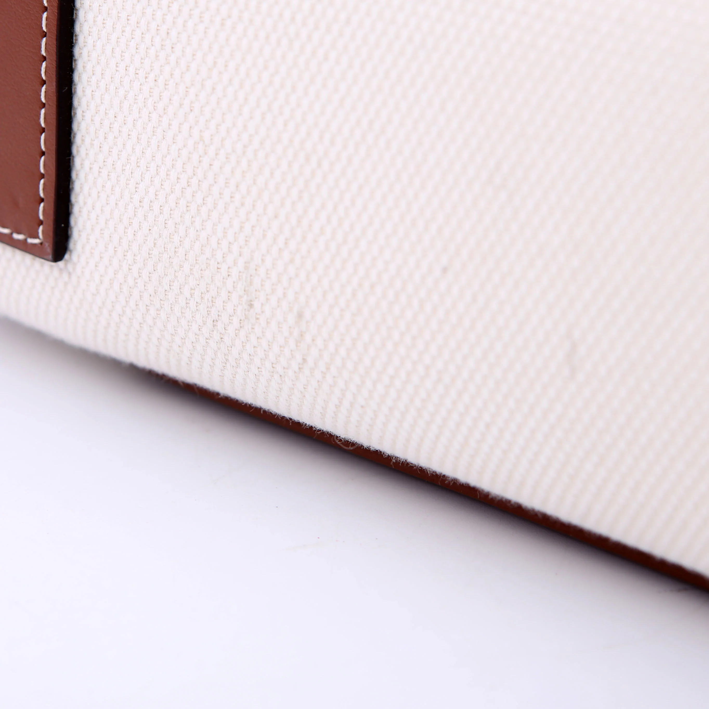 Freya Canvas Mini Tote Beige/Brown - Image 9