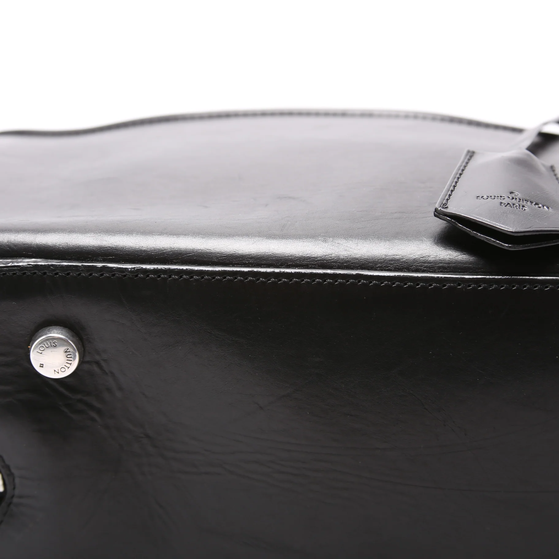 Frontier Leather Suitcase Black - Image 5