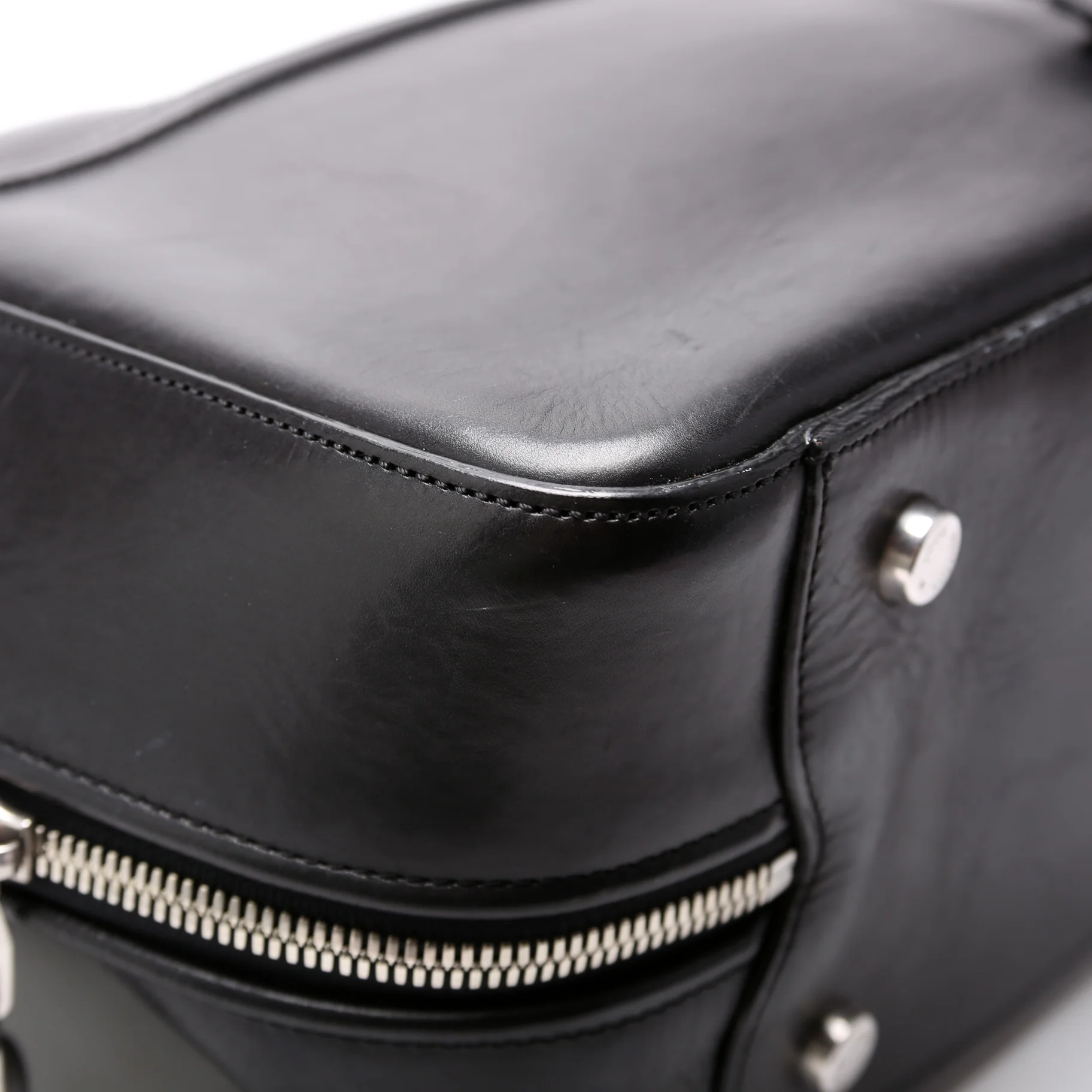 Frontier Leather Suitcase Black - Image 6