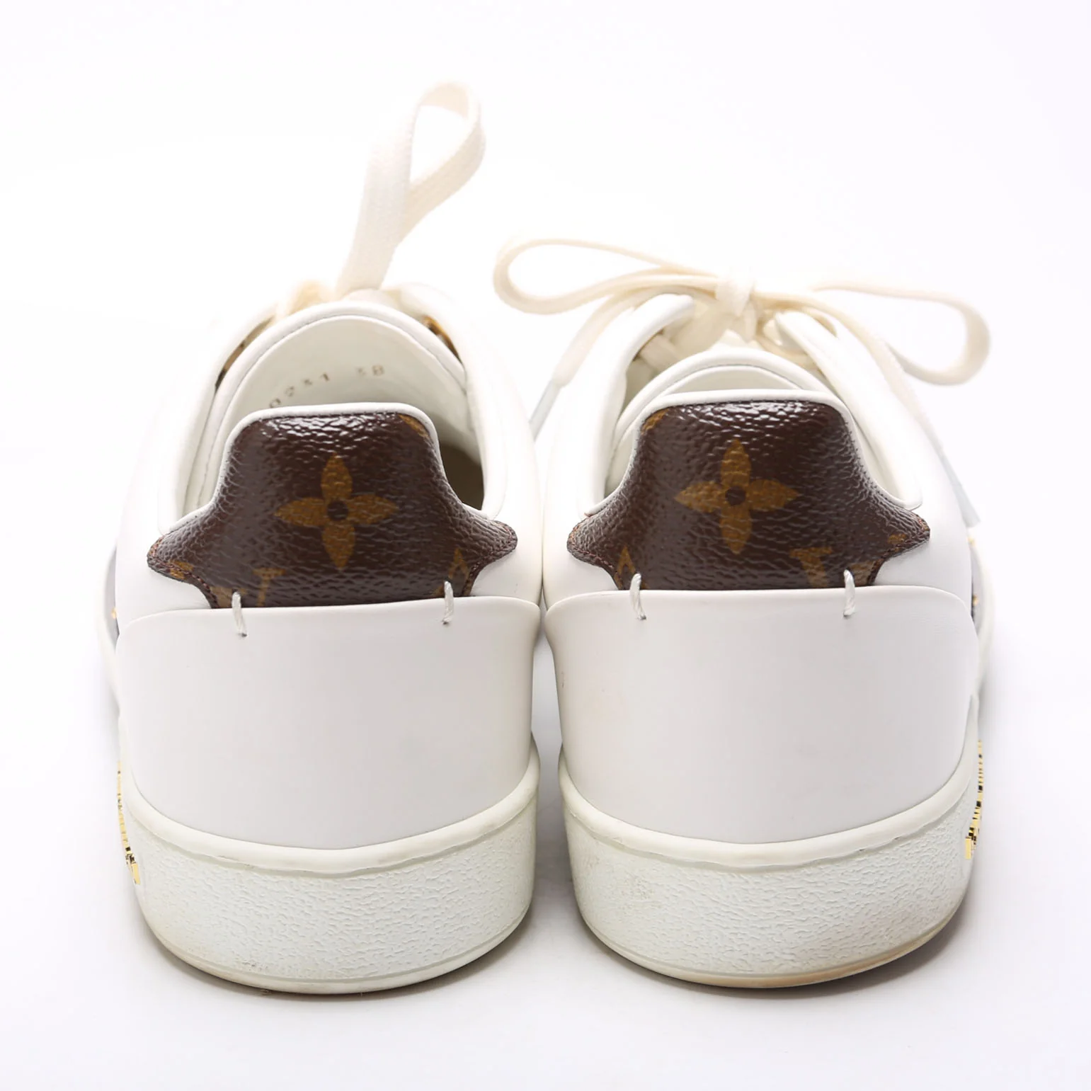 Frontrow Calfskin/Monogram Sneakers Size 38 White - Image 4