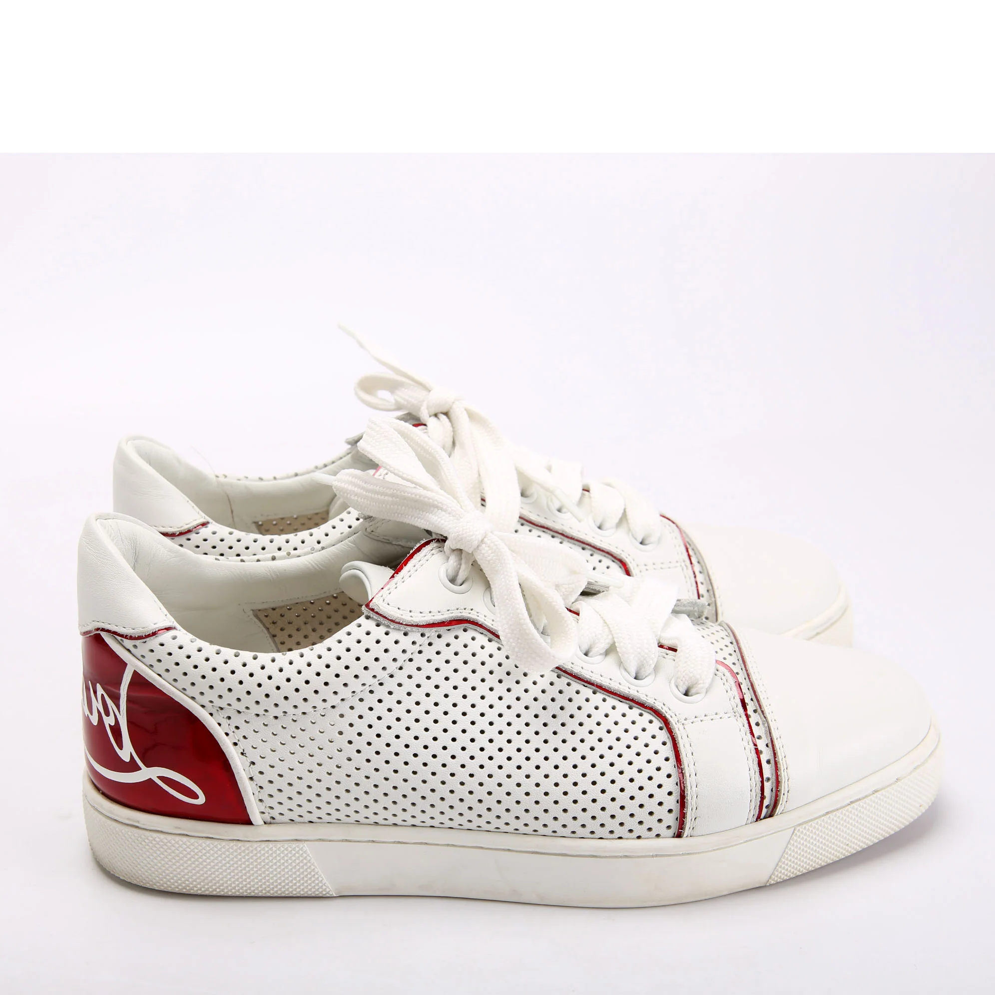 Fun Vieira Flat Sneakers White/Red - Image 3