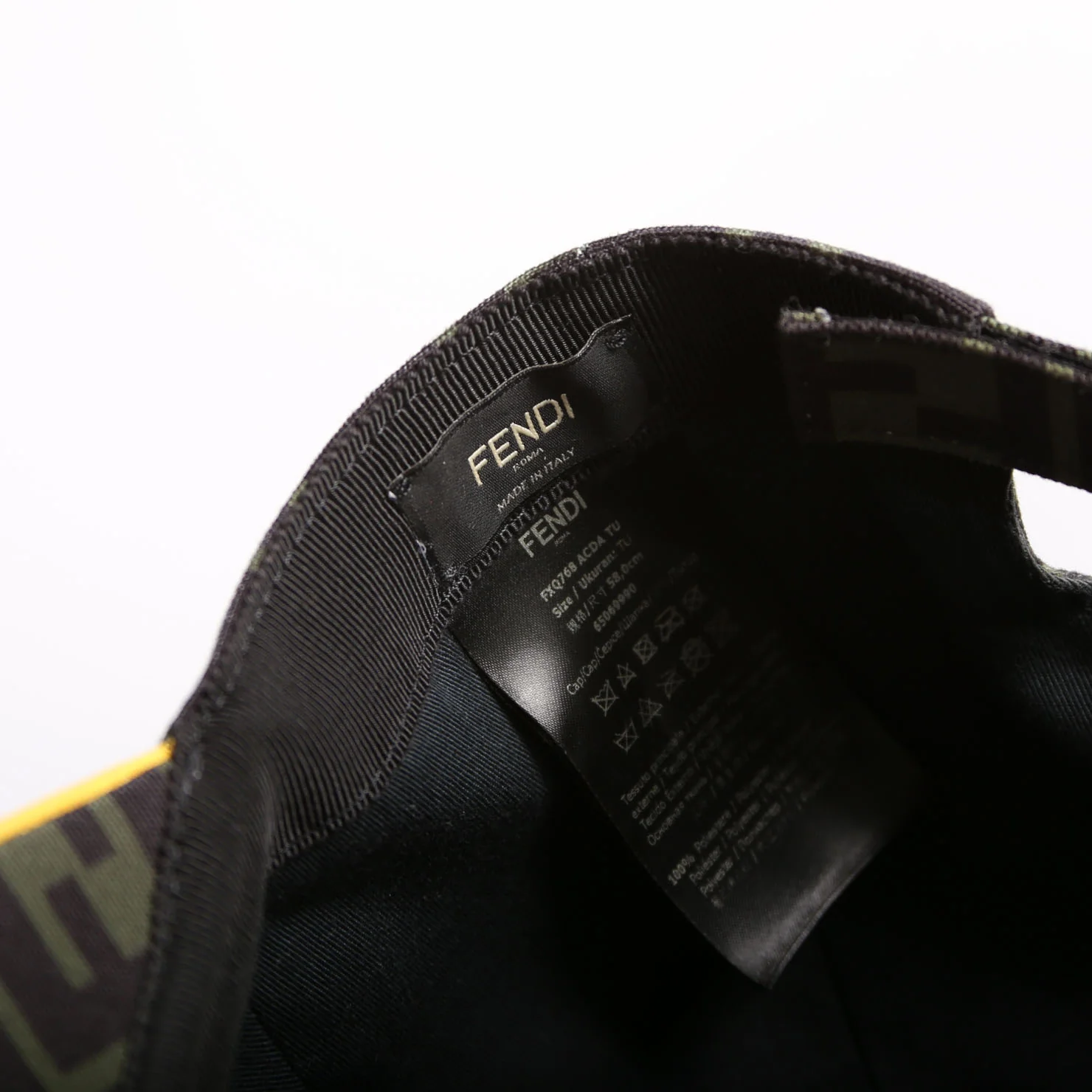FXQ768 Zucca Baseball Cap Size 58 Green/Black - Image 6