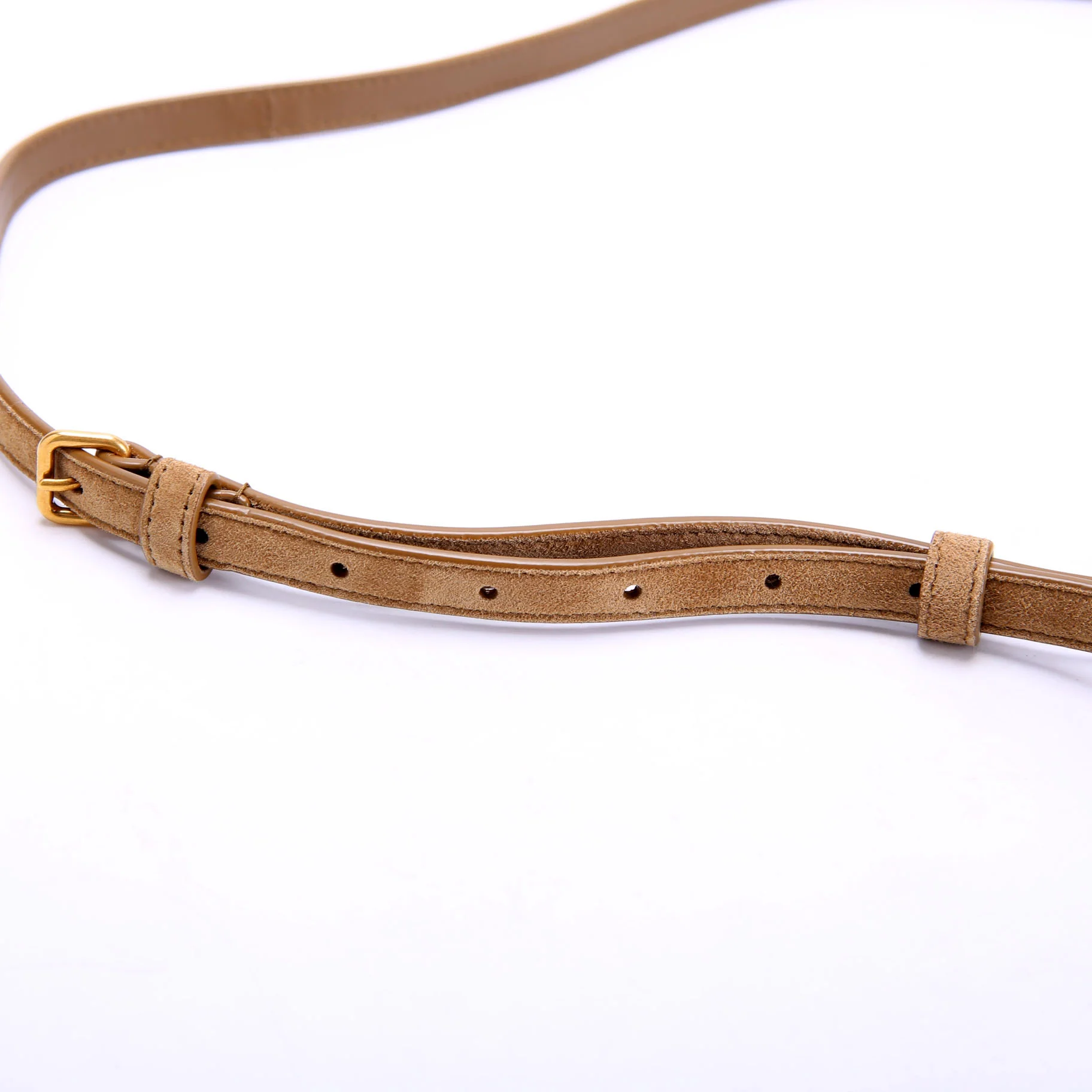 Gabby Zip Chain Pouch Suede 733667 Brown - Image 9