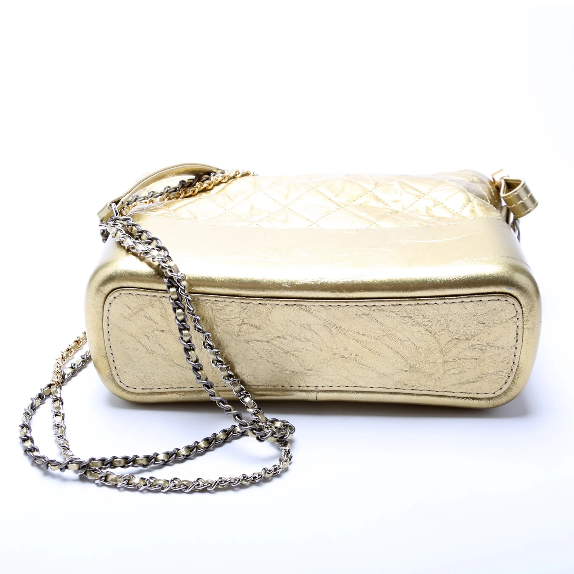 Gabrielle Hobo Medium Aged Metallic Calfskin - Image 4