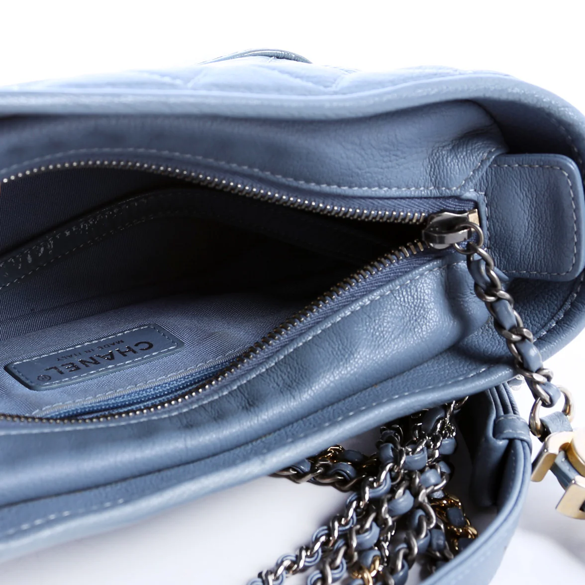 Gabrielle Hobo Small Calfskin 25M Blue - Image 10