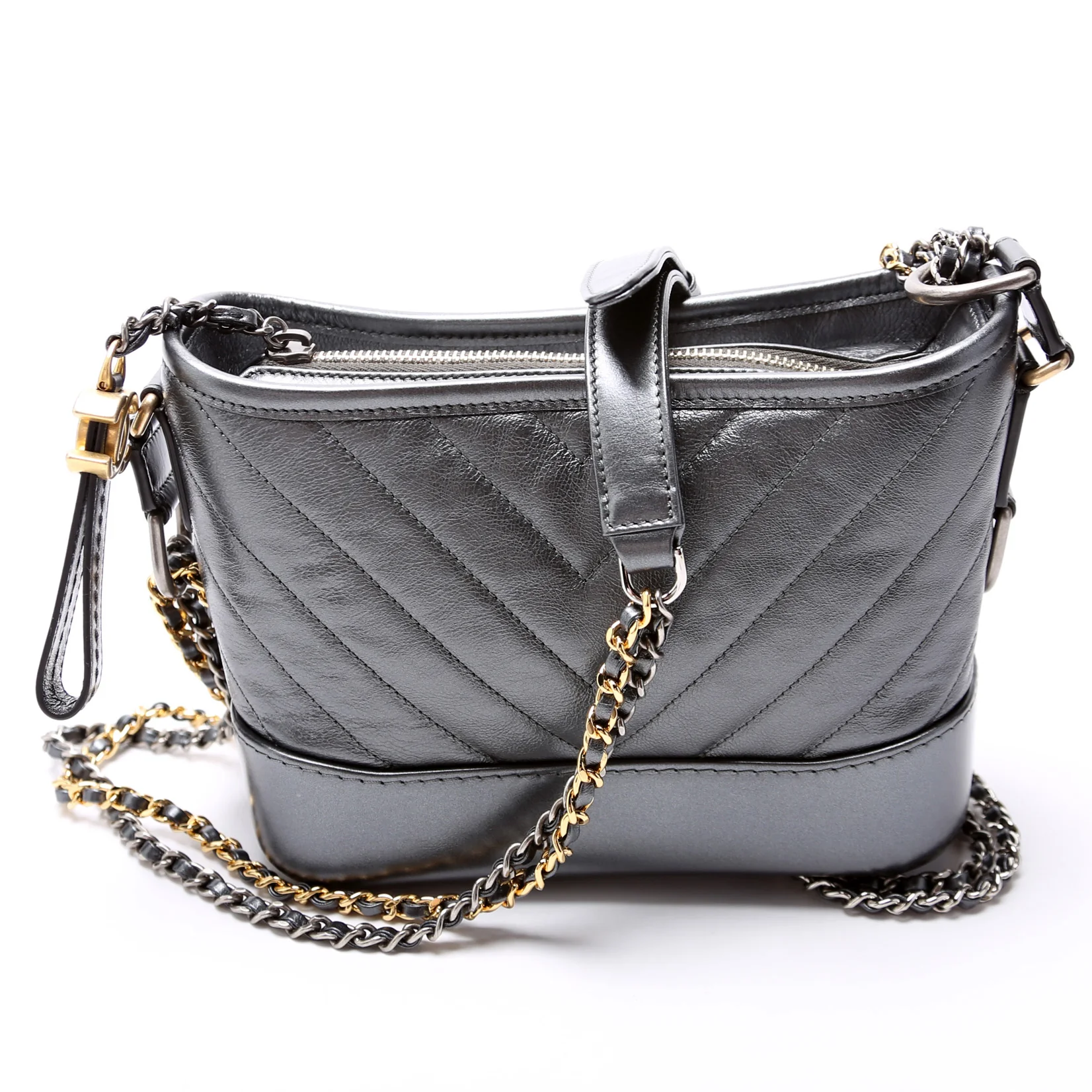 Gabrielle Hobo Small Metallic Calfskin 28M - Image 3
