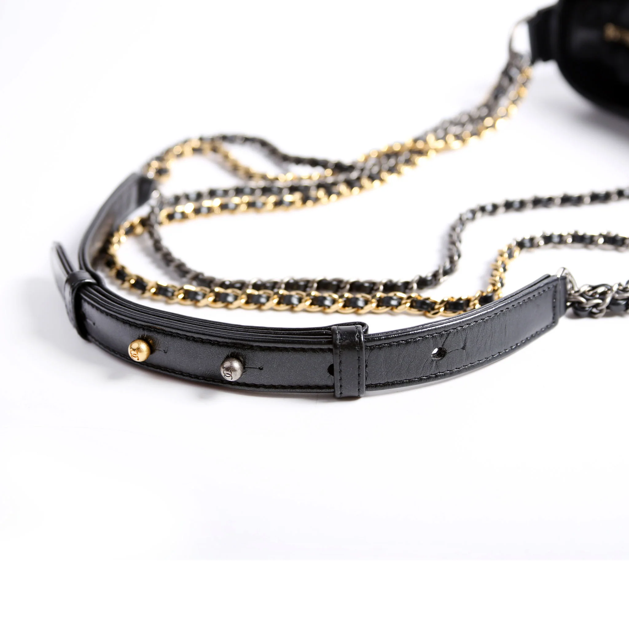 Gabrielle Hobo Small Sequin 28M Black/Gold - Image 10
