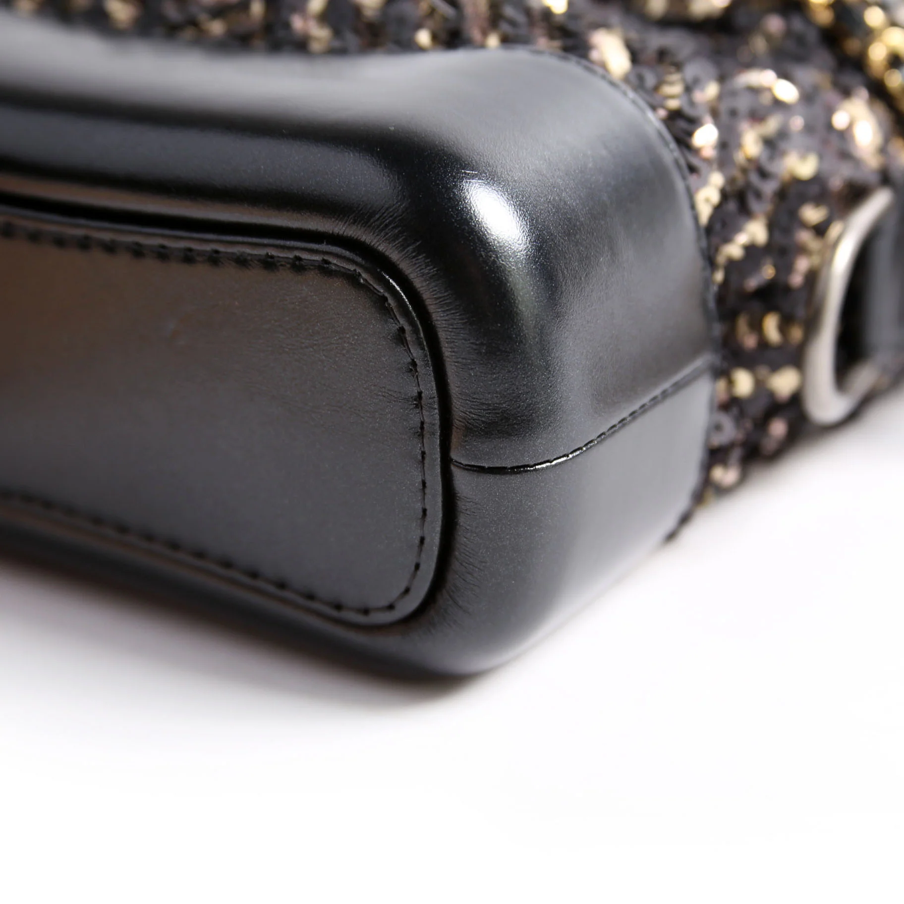 Gabrielle Hobo Small Sequin 28M Black/Gold - Image 7