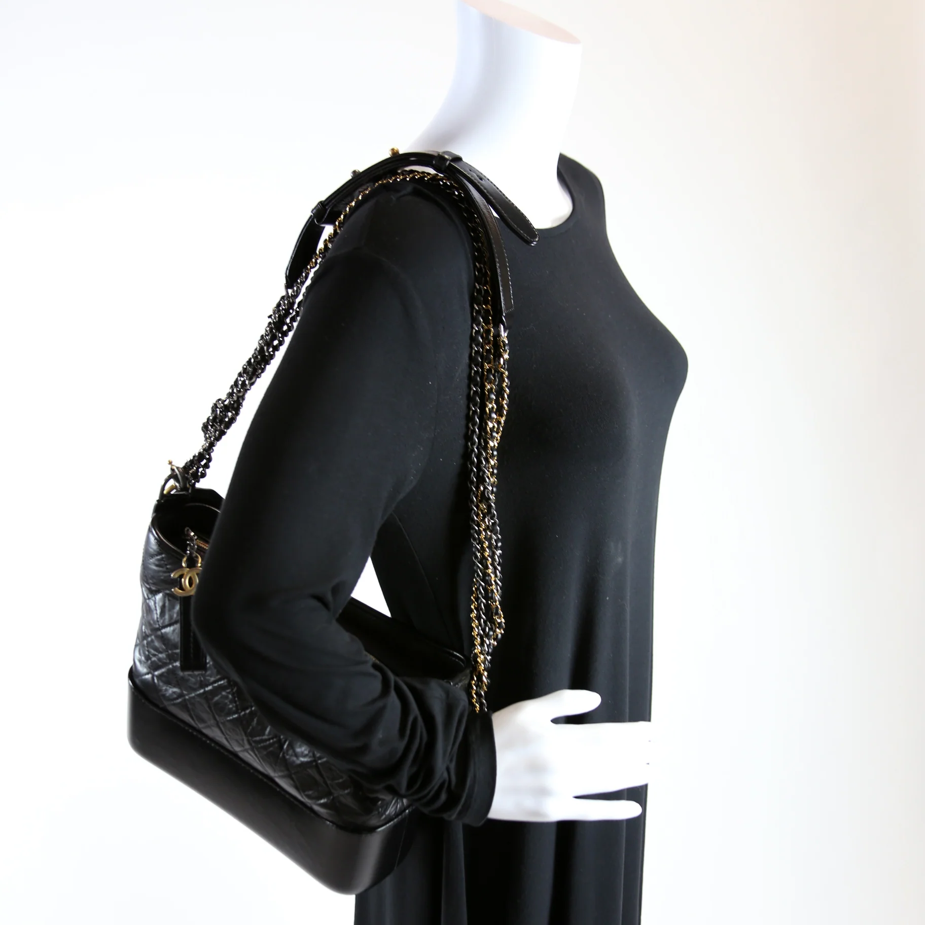 Gabrielle Hobo with Bicolor Logo Strap - Image 12