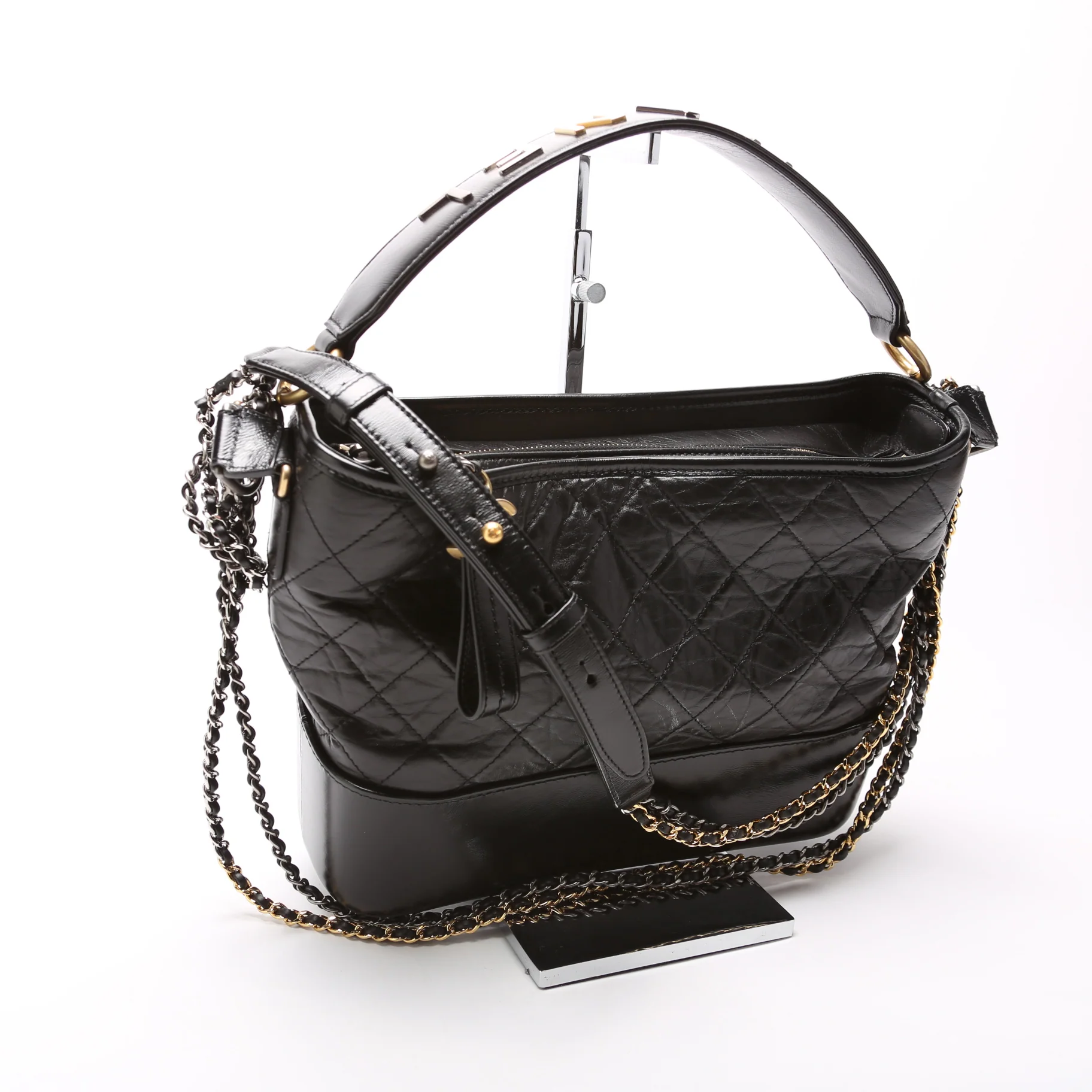 Gabrielle Hobo with Bicolor Logo Strap - Image 2