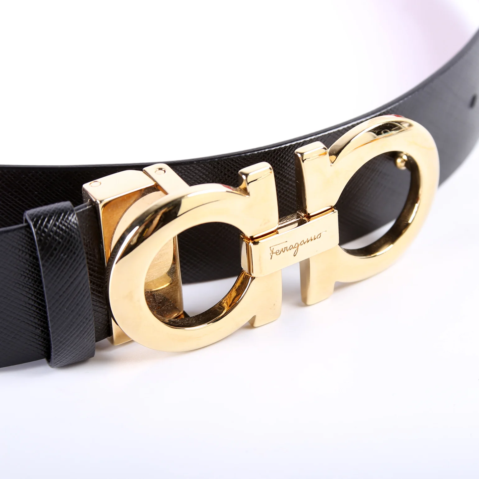 Gancini Buckle Reversible Belt - Image 7