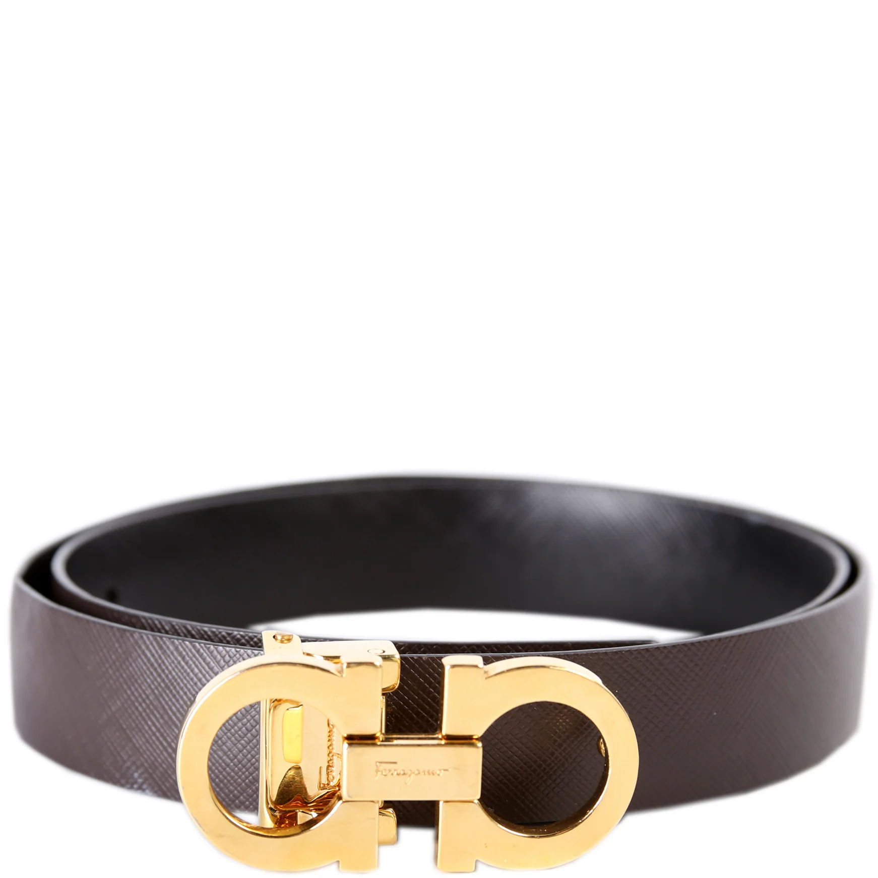 Gancini Buckle Reversible Belt