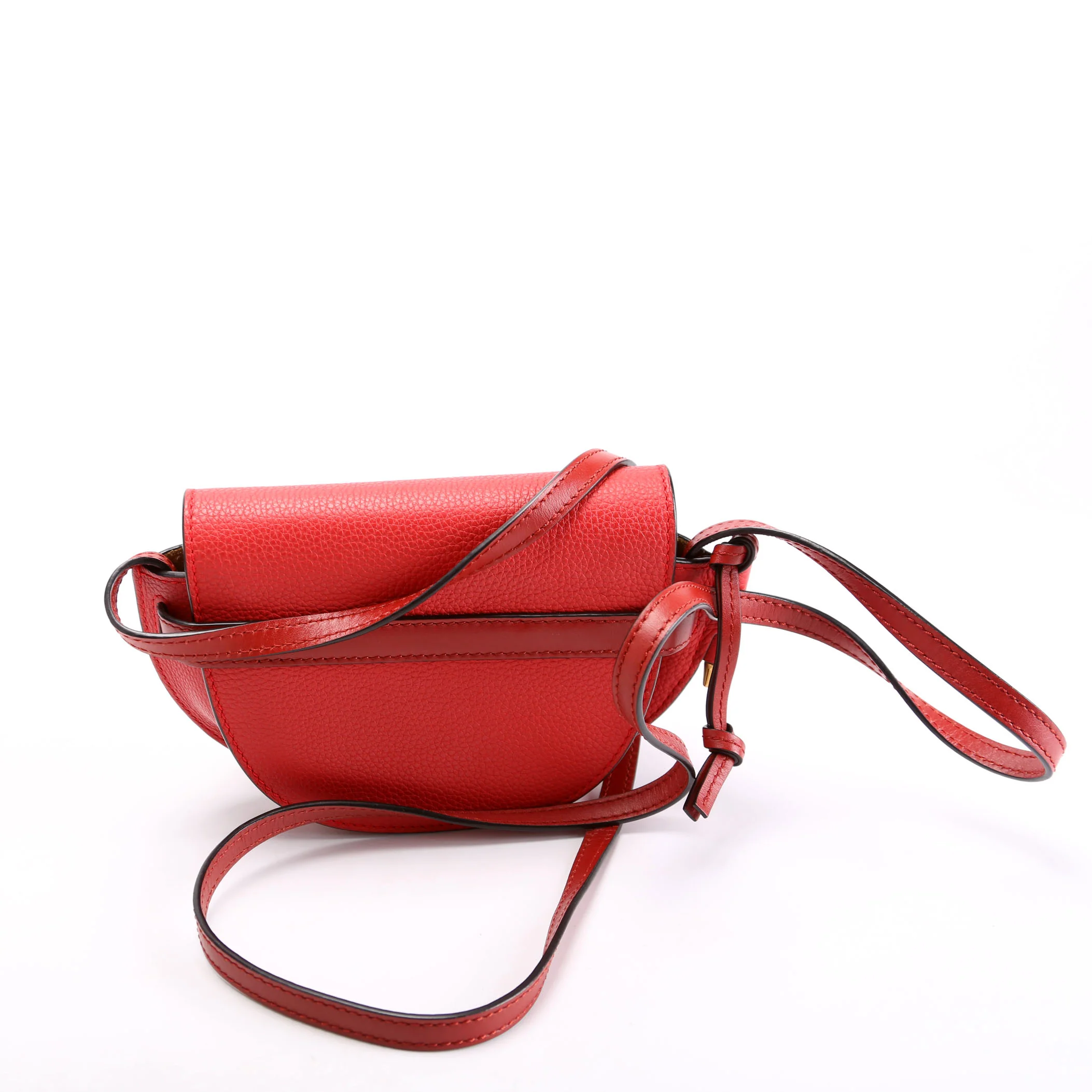 Gate Crossbody Small Grained Calfskin Red - Image 3