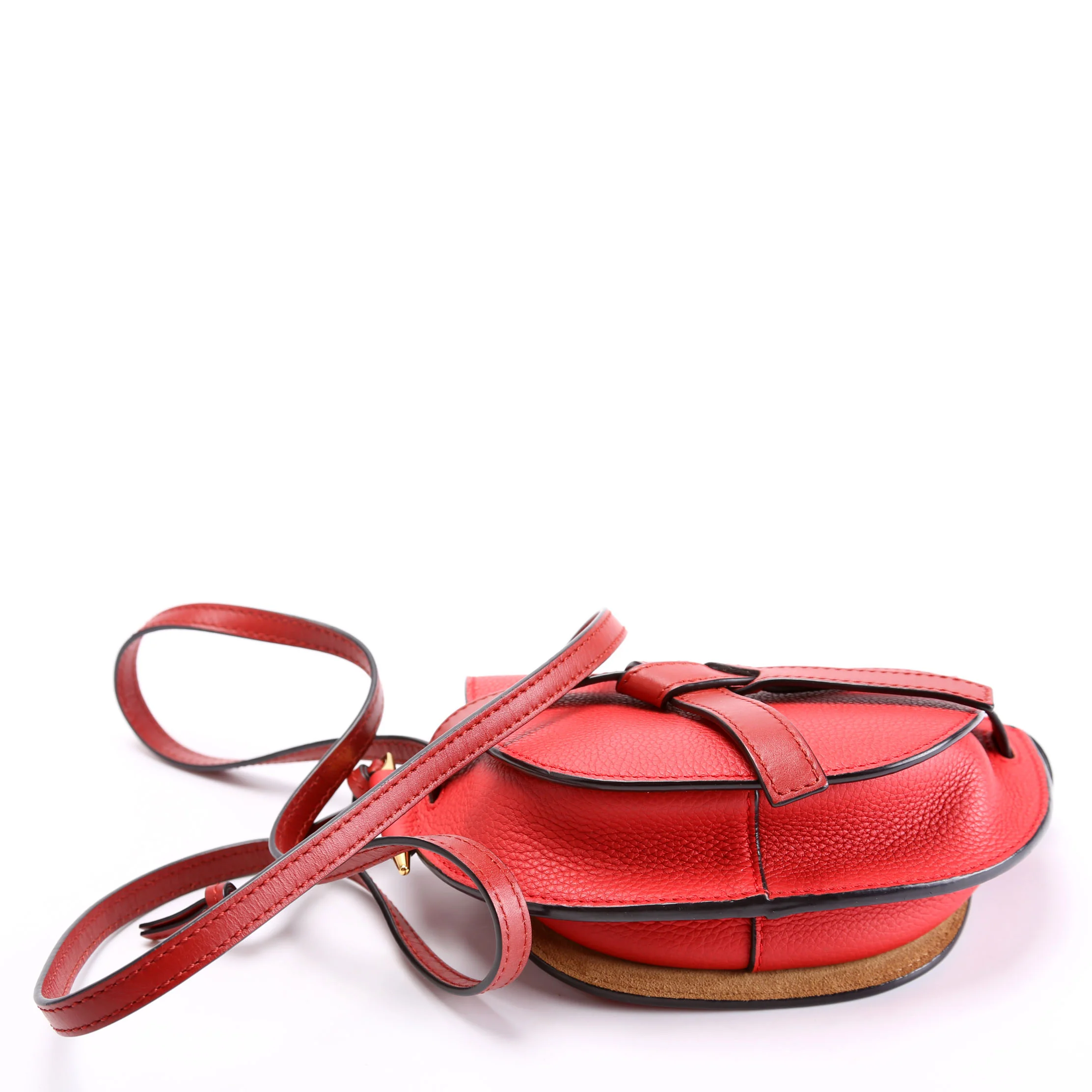 Gate Crossbody Small Grained Calfskin Red - Image 4