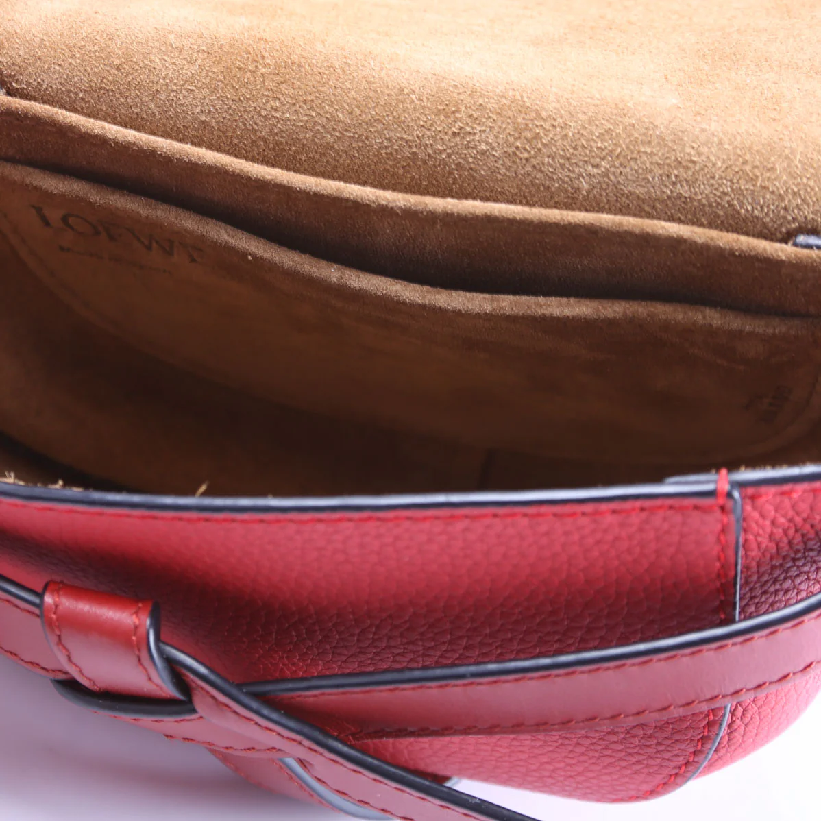 Gate Crossbody Small Grained Calfskin Red - Image 7