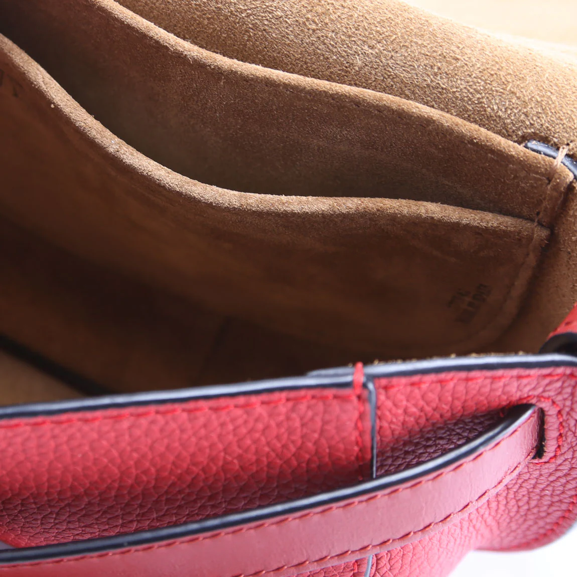 Gate Crossbody Small Grained Calfskin Red - Image 8