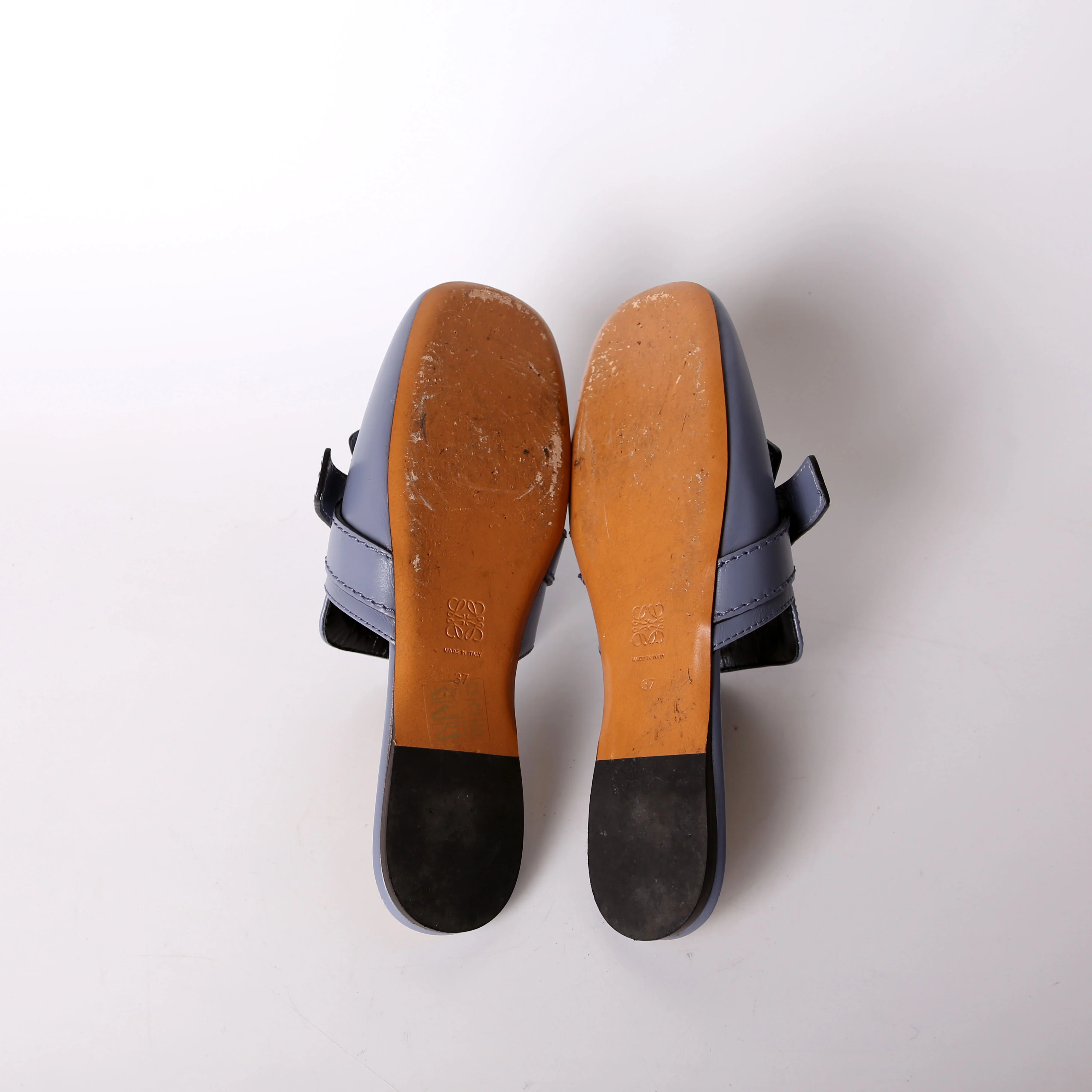 Gate Leather Mules Size 37 Blue - Image 8