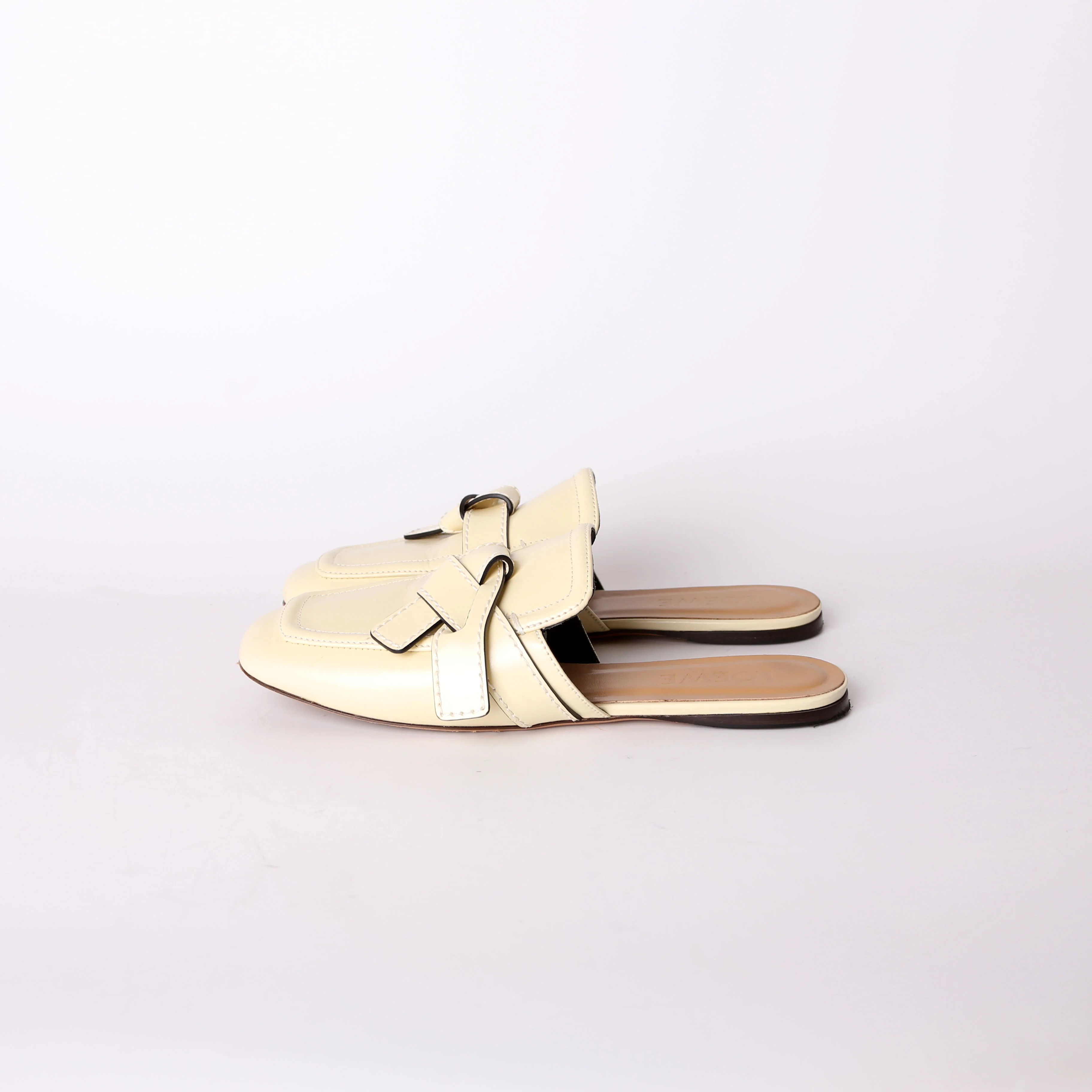 Gate Leather Mules Size 37 Cream - Image 3