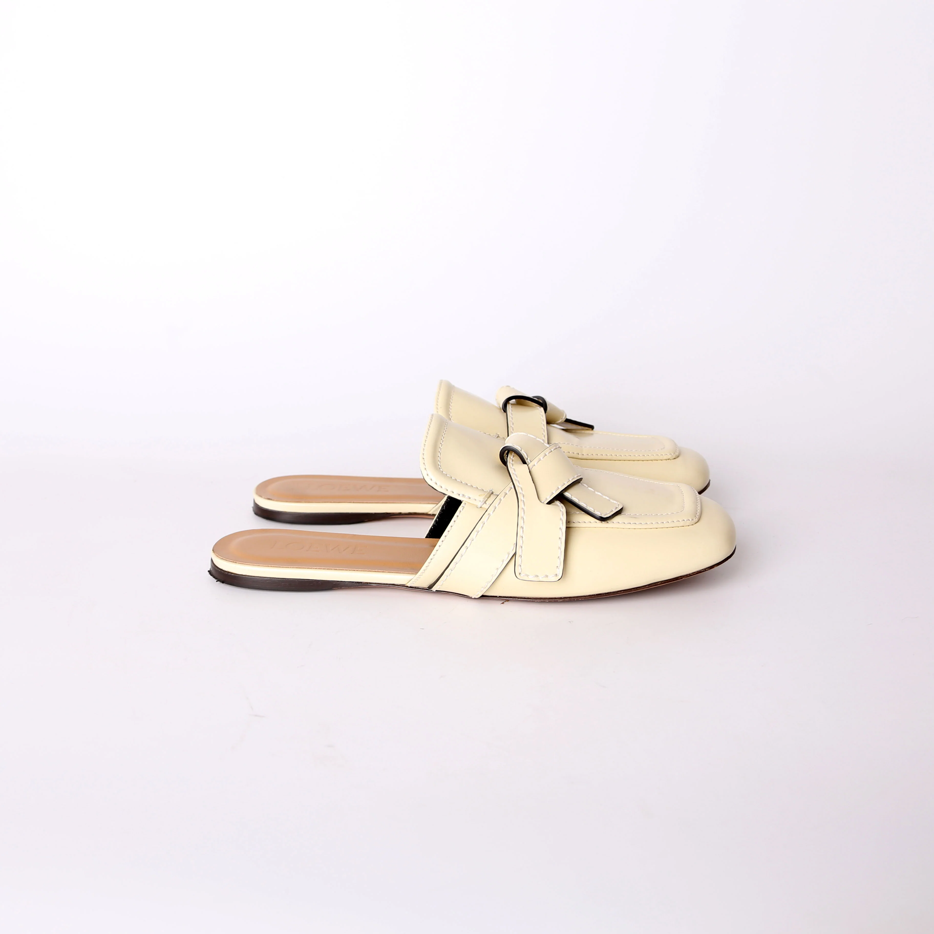 Gate Leather Mules Size 37 Cream - Image 5