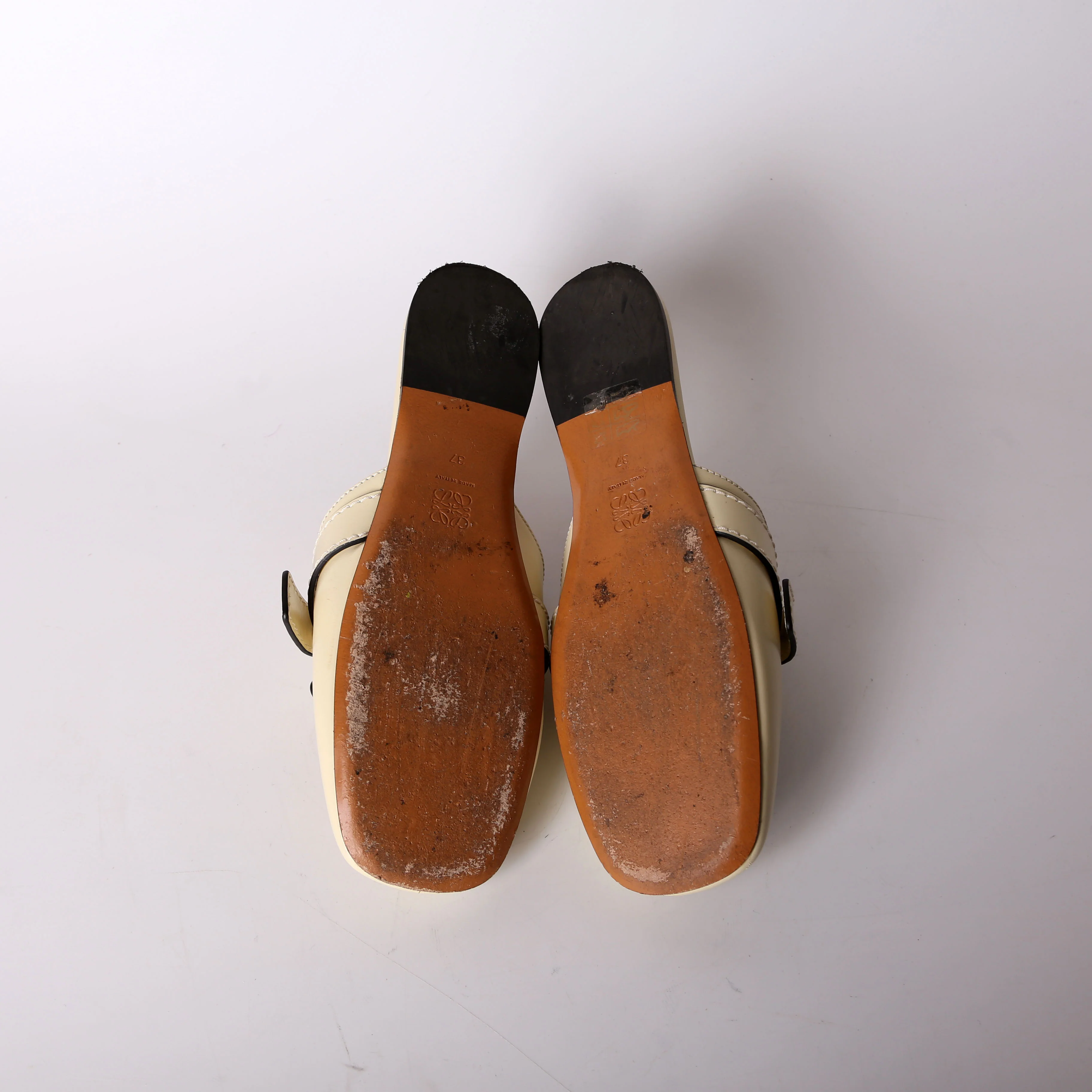 Gate Leather Mules Size 37 Cream - Image 8