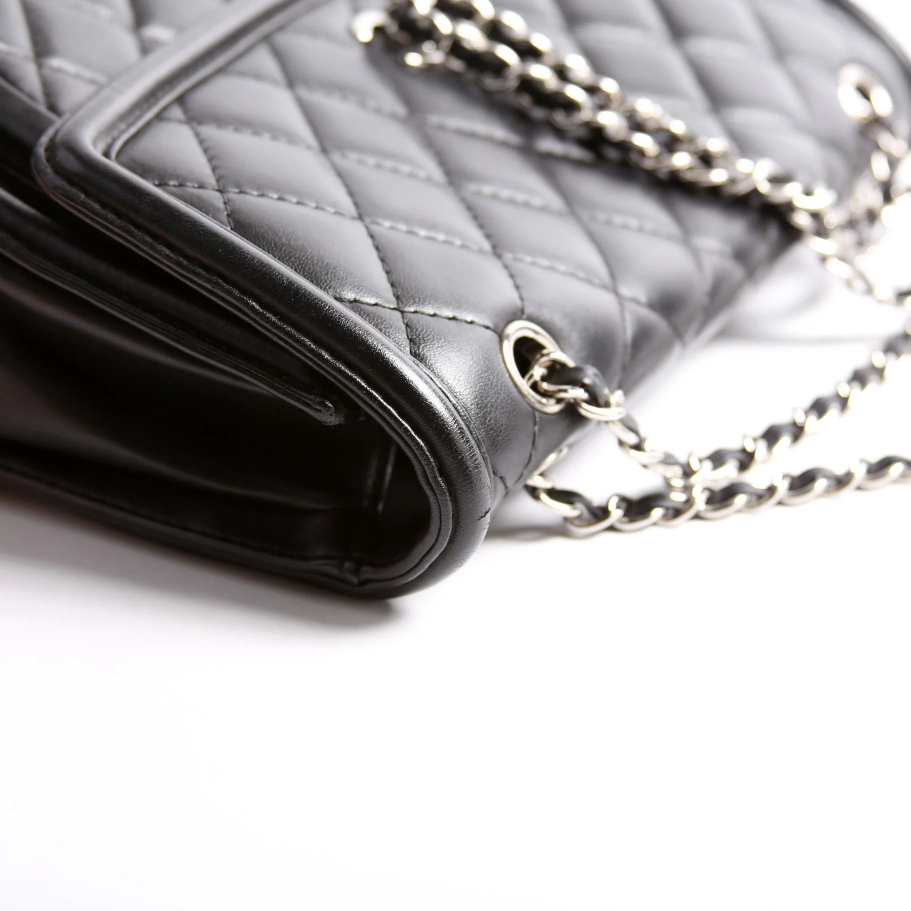 Geometric Large Flap Bag Lambskin 21M Black - Image 8