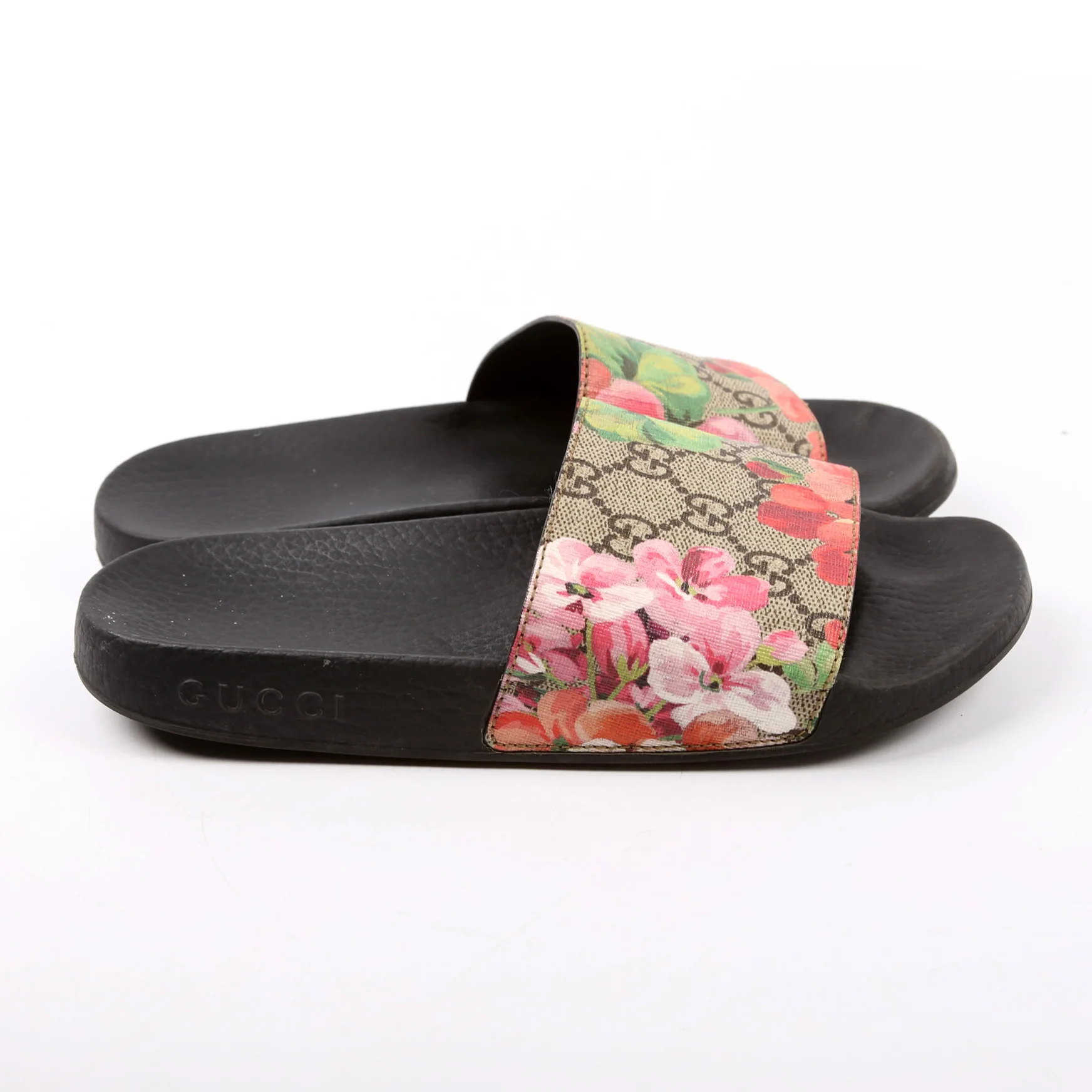 GG Blooms Slides Size 36 Beige/Multicolor - Image 4