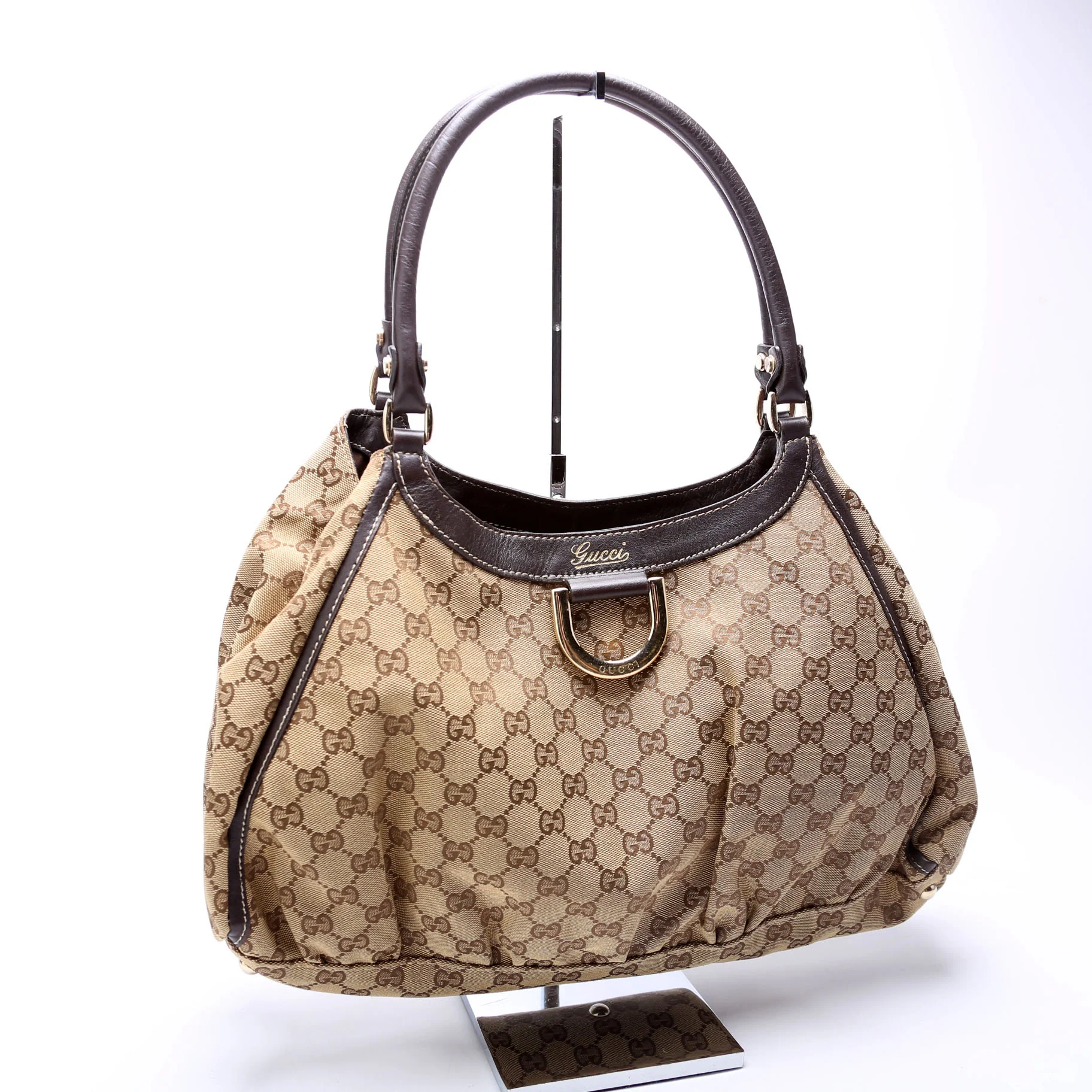 GG Canvas Abbey D Ring Large Hobo Tan - Image 2