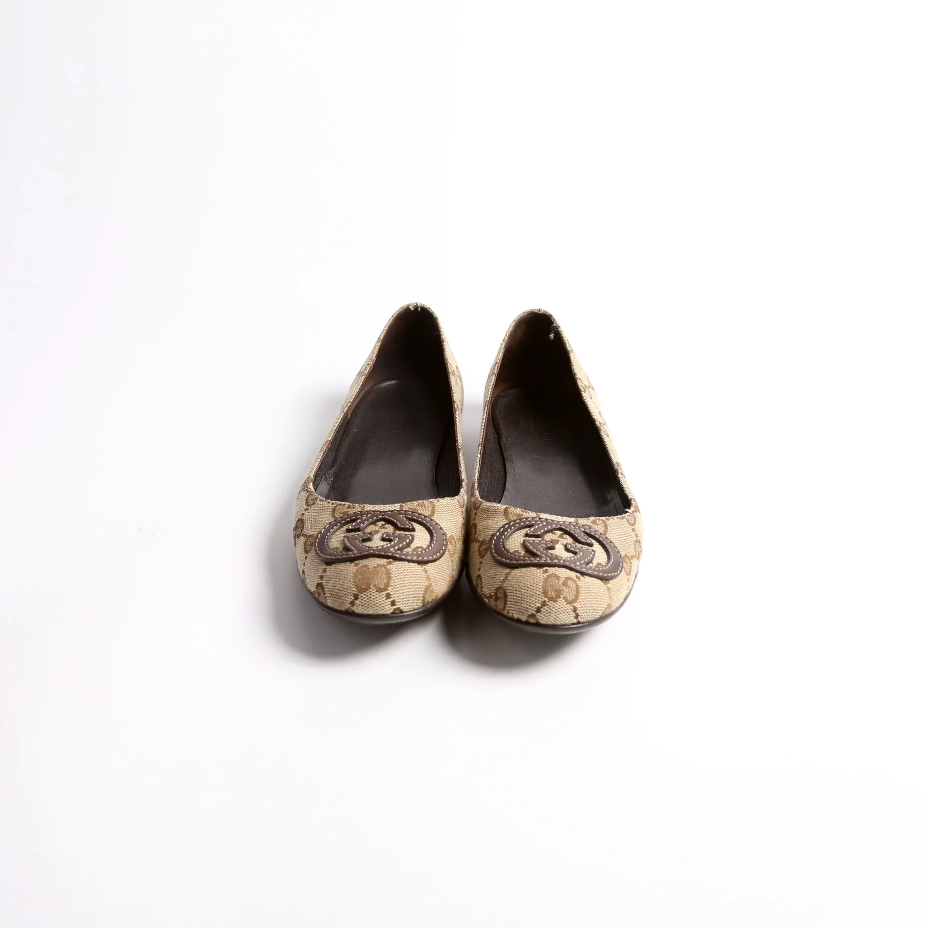GG Canvas Ballet Flats Size 36.5 - Image 2