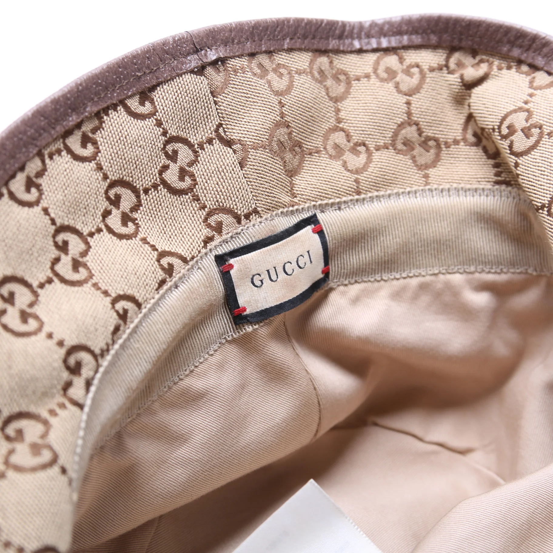 GG Canvas Bucket Hat Size Small Brown - Image 4