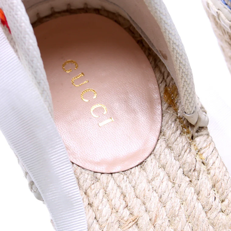 GG Canvas Espadrilles Size 38.5 - Image 6