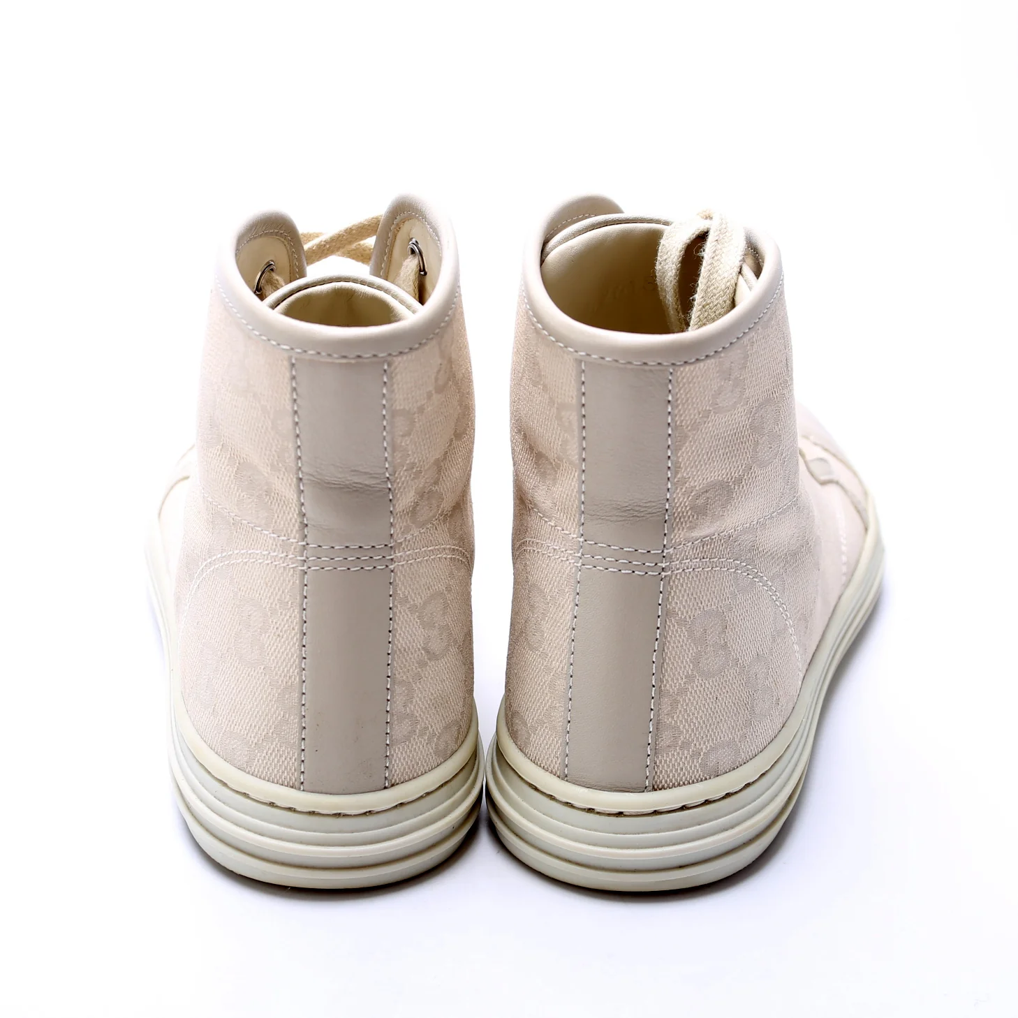 GG Canvas High Top Sneakers Size 37 - Image 4