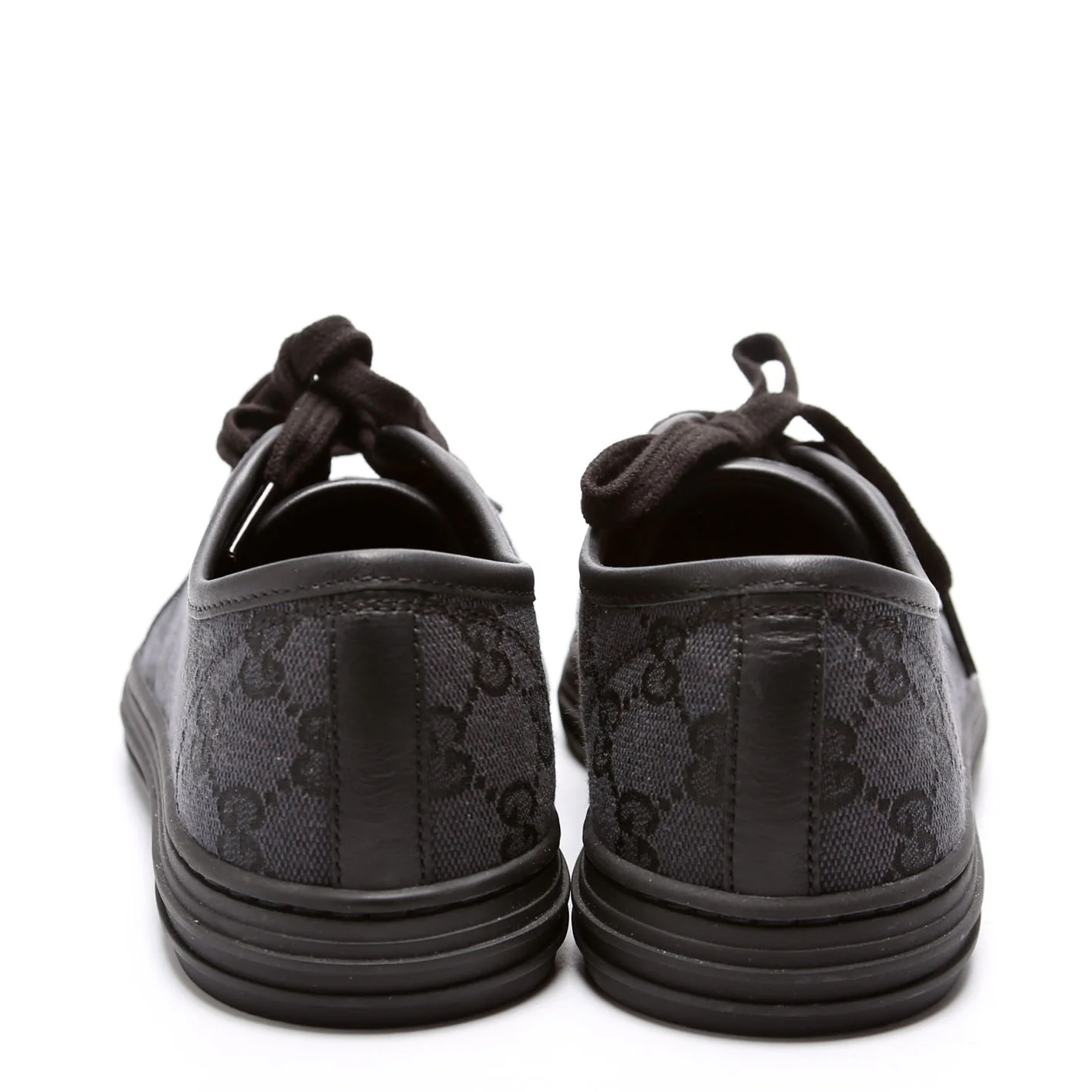 GG Canvas Low Top Sneakers Size 37 Black - Image 4