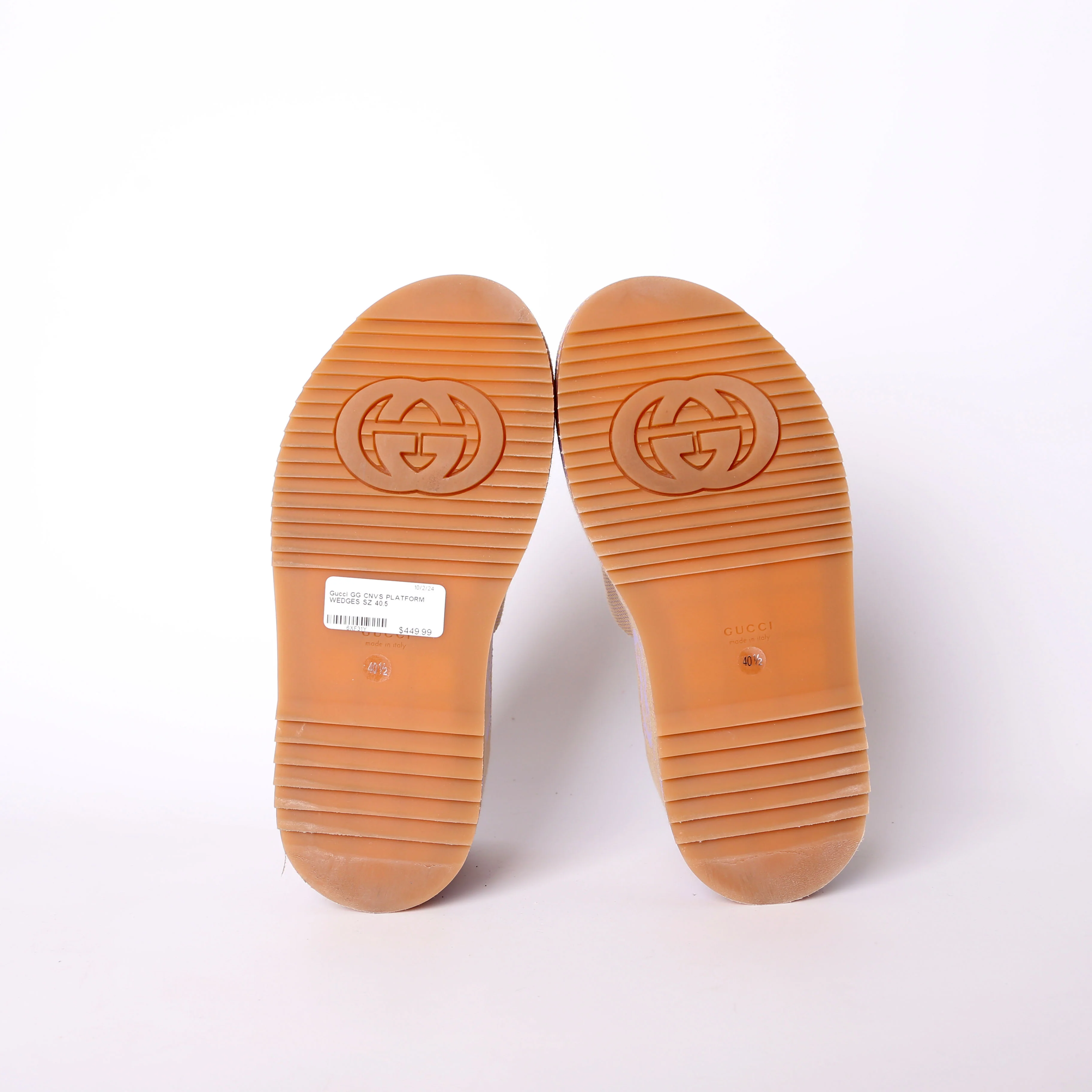 GG Canvas Platform Wedges Size 40.5 - Image 6