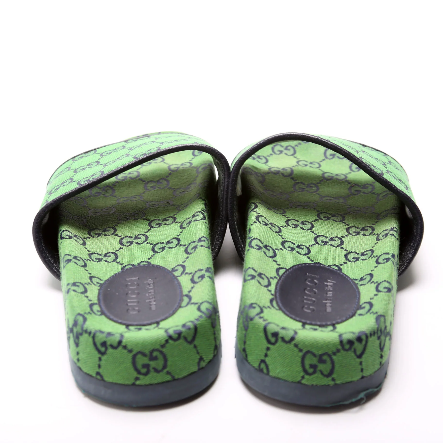 GG Canvas Slides Size Men's 8 Green - Image 4