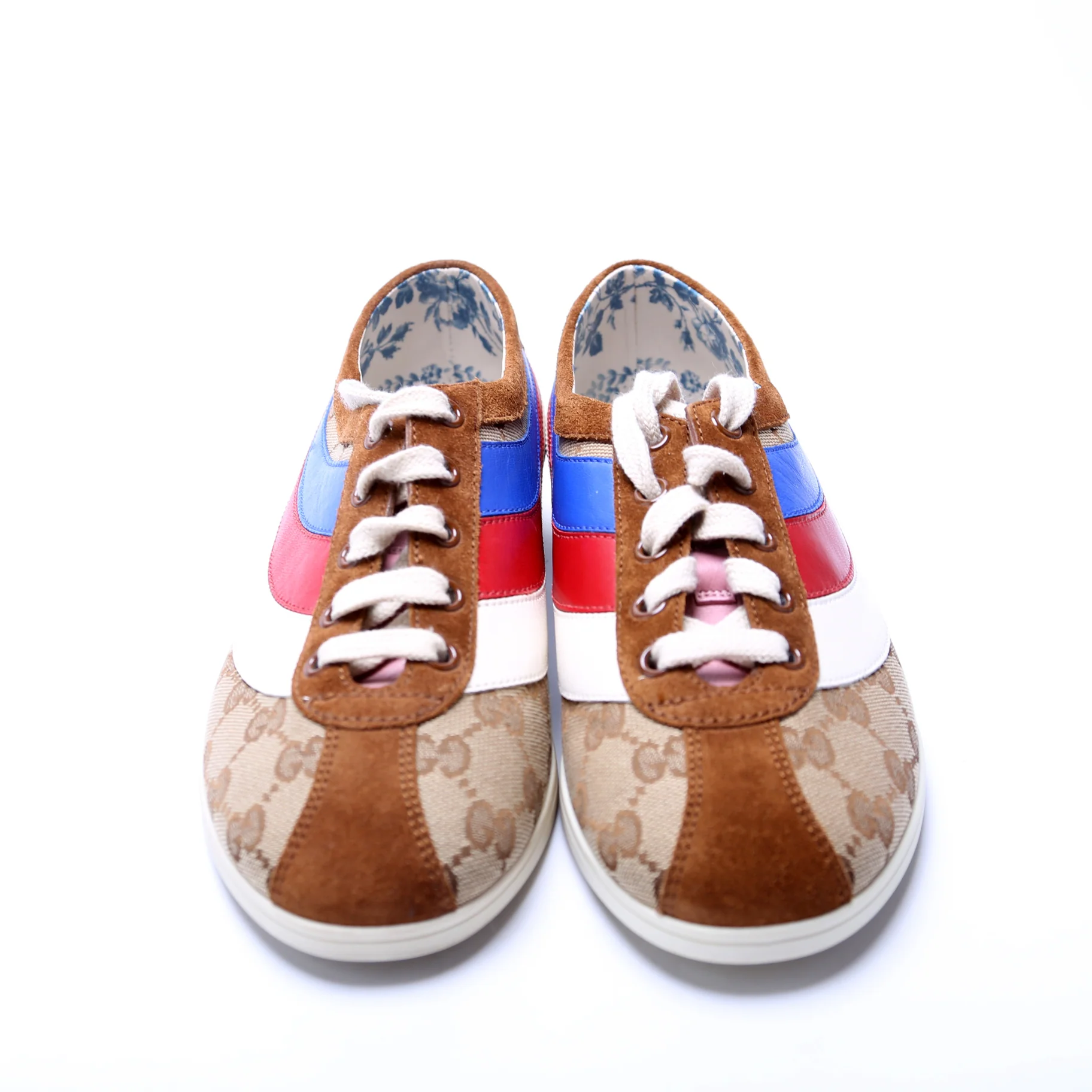 GG Canvas/Suede Falacer Sneakers Size 36.5 Brown - Image 2