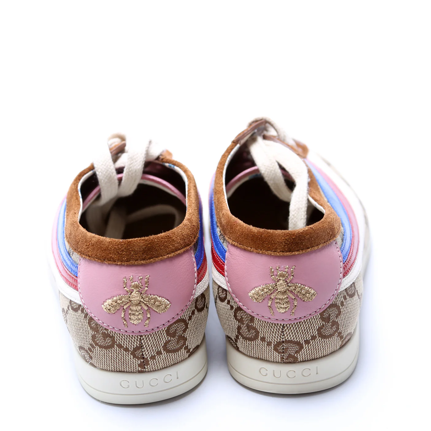 GG Canvas/Suede Falacer Sneakers Size 36.5 Brown - Image 4