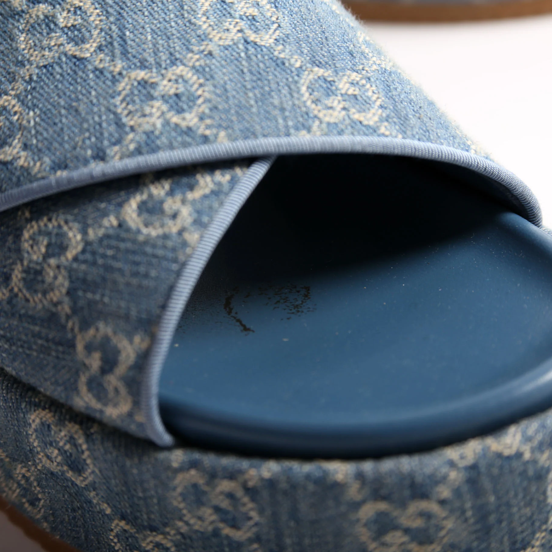 GG Denim Angelina Platform Sandals Size 40 - Image 7