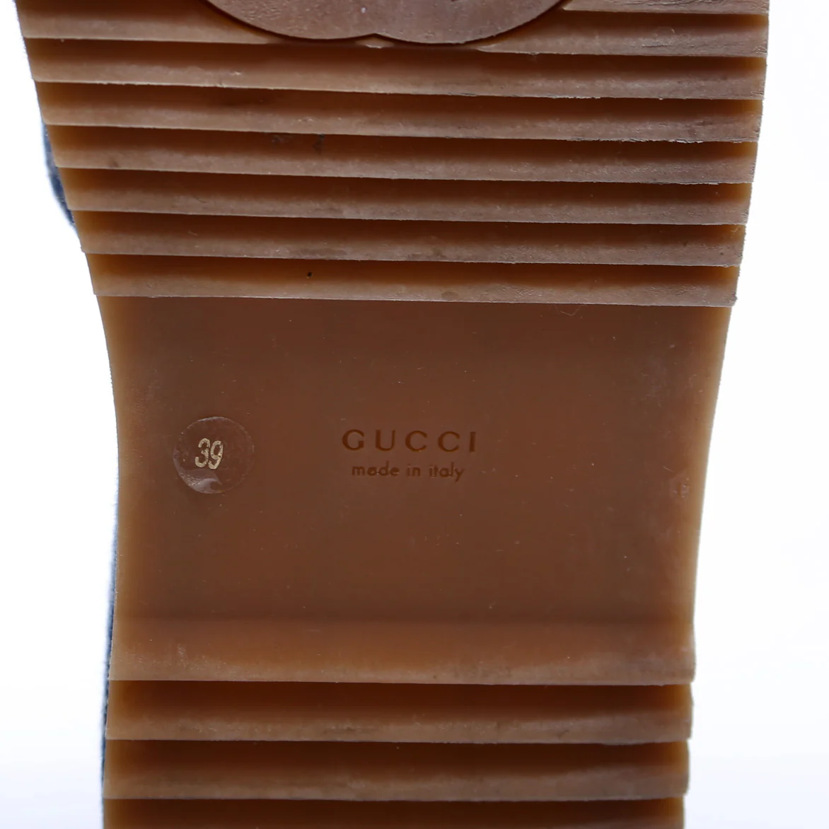 GG Denim Platform Slides Size 39 - Image 10