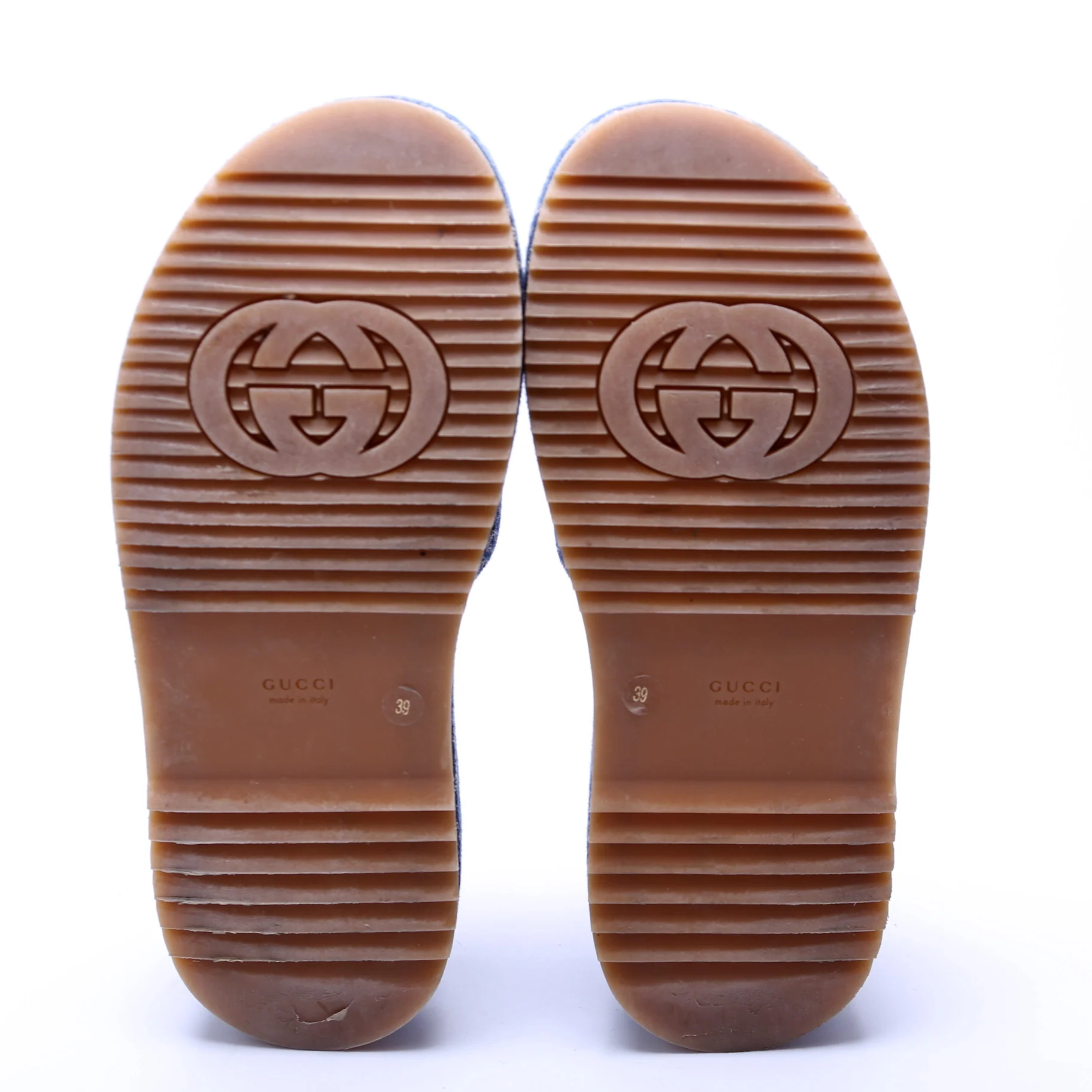 GG Denim Platform Slides Size 39 - Image 9
