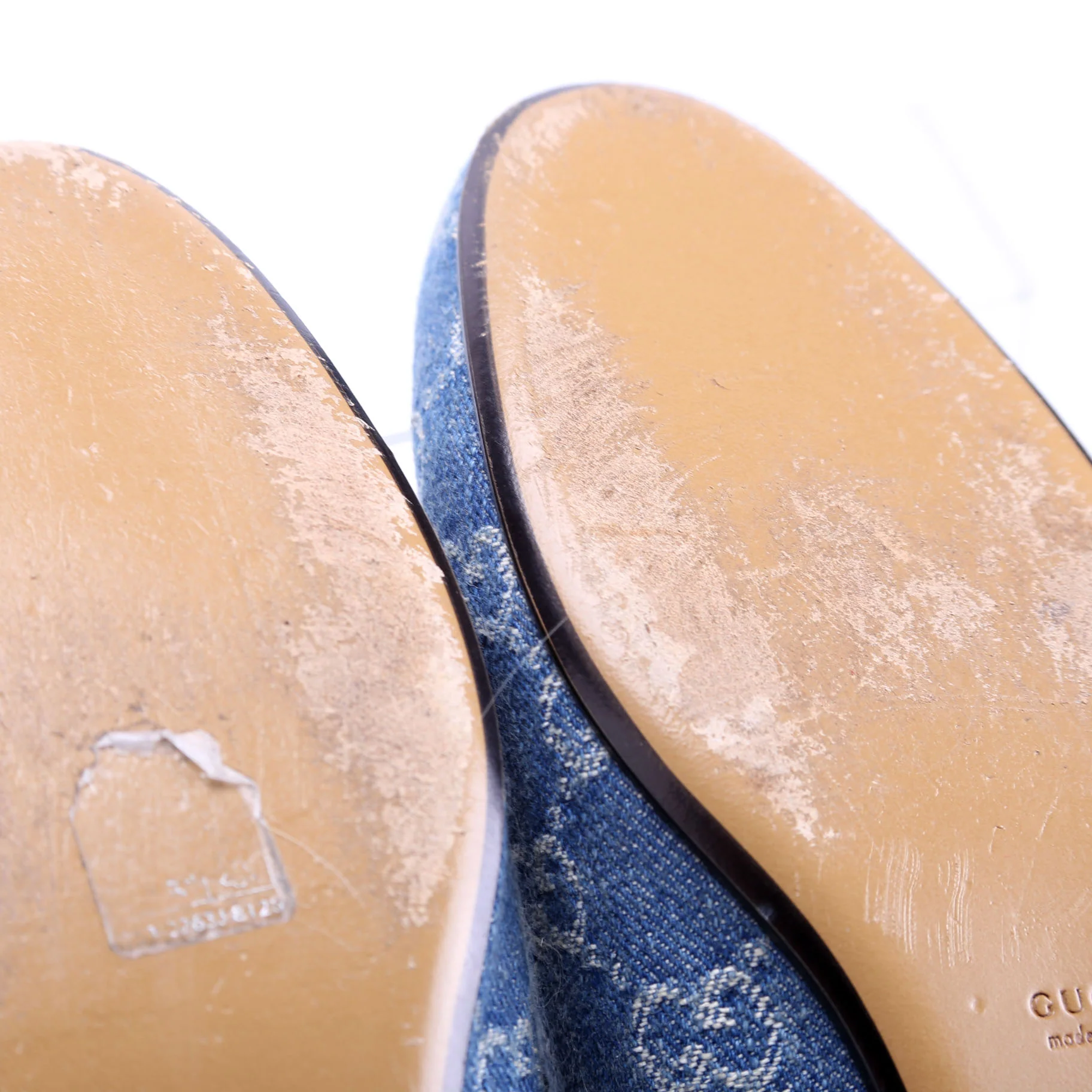 GG Denim Princetown Mules Size 38.5 Blue - Image 7
