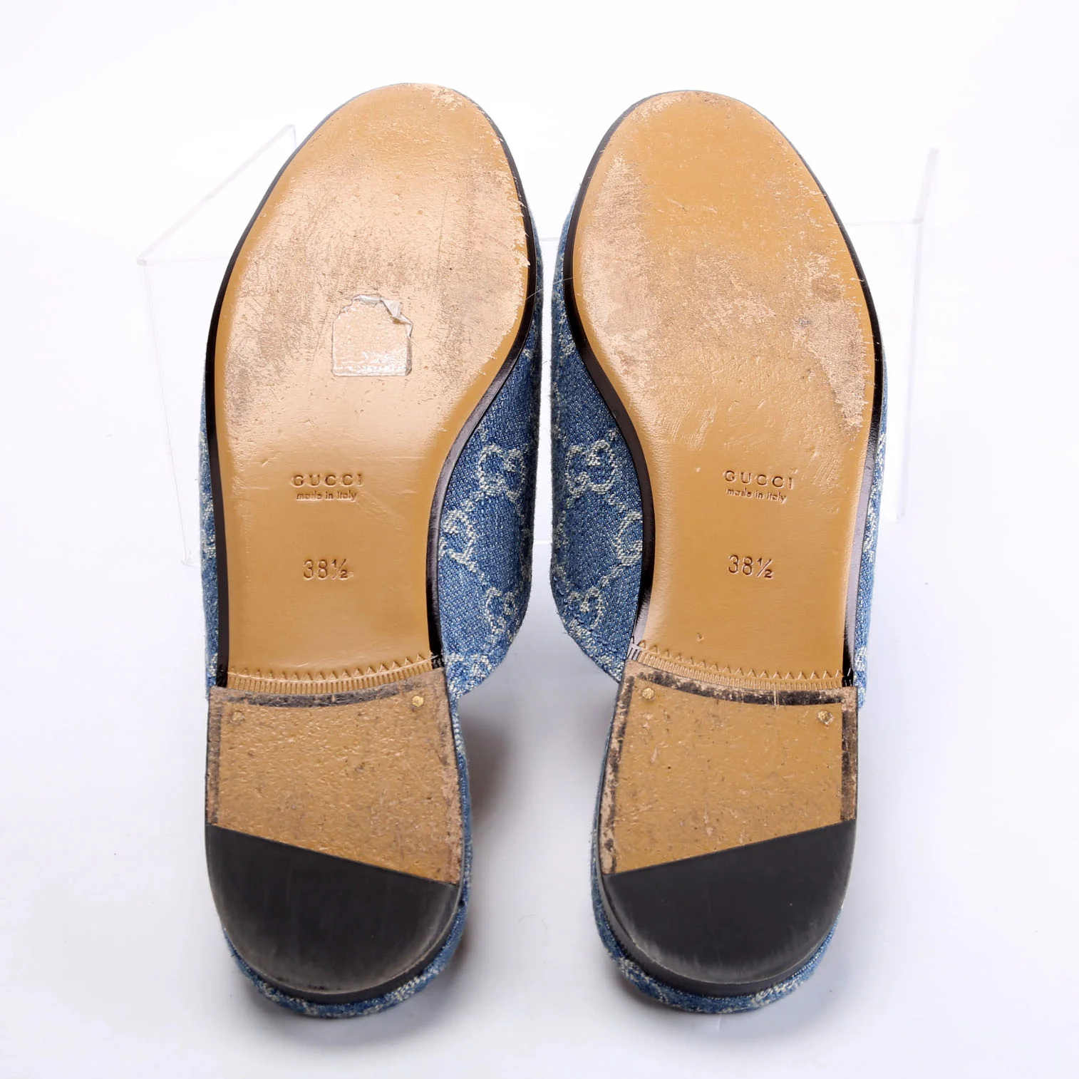 GG Denim Princetown Mules Size 38.5 Blue - Image 8