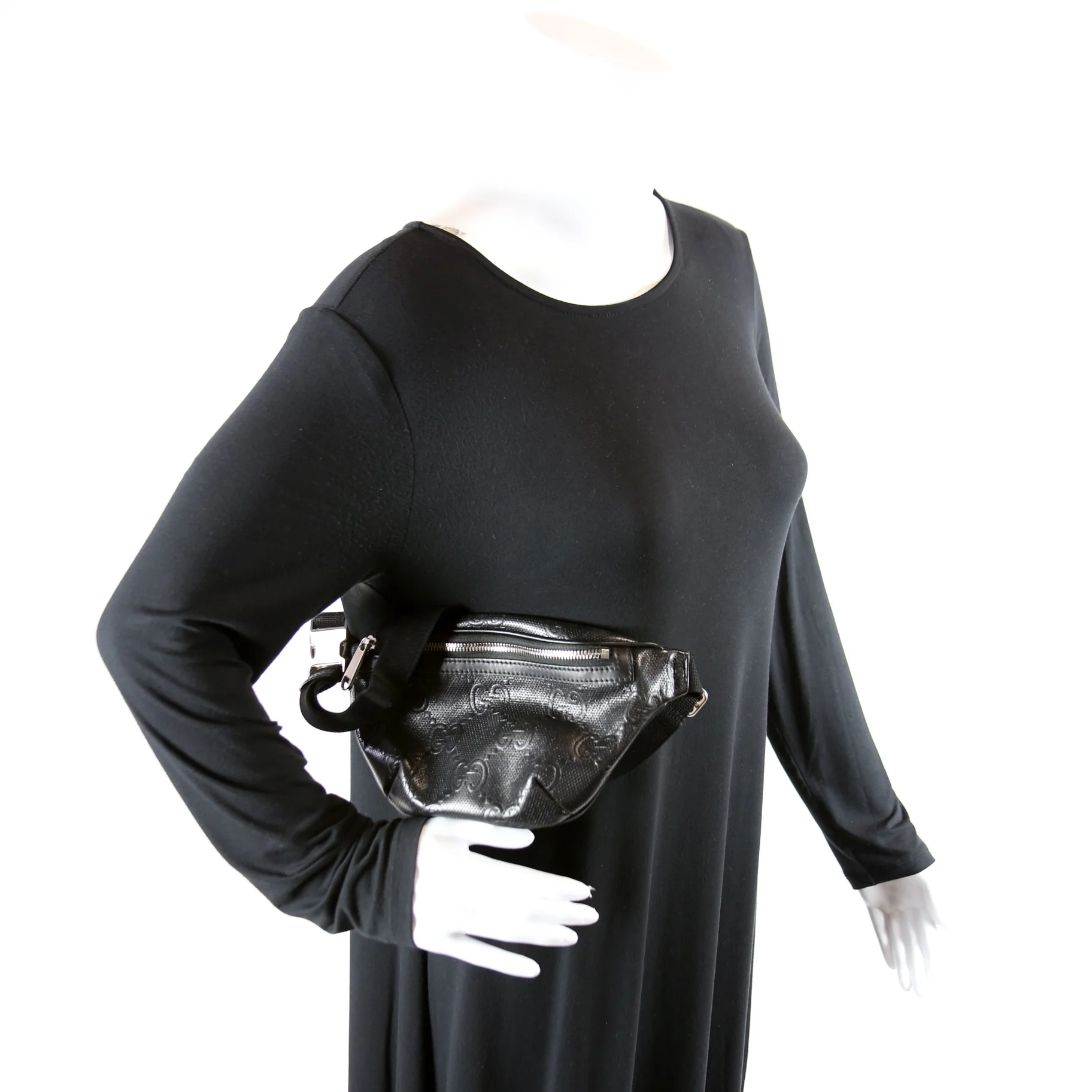 GG Embossed Belt Bag 658582 Black - Image 11