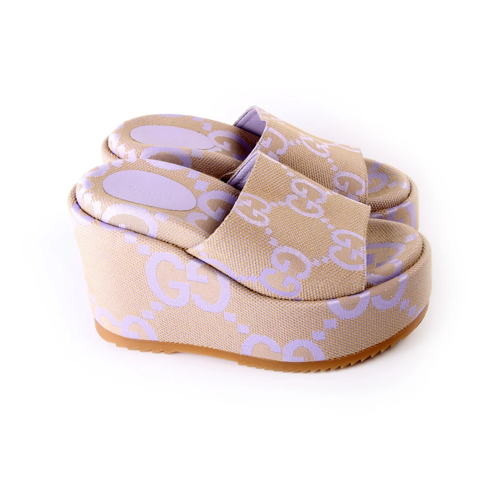 GG Jumbo Canvas Platform Wedge Slides Size 36 - Image 5