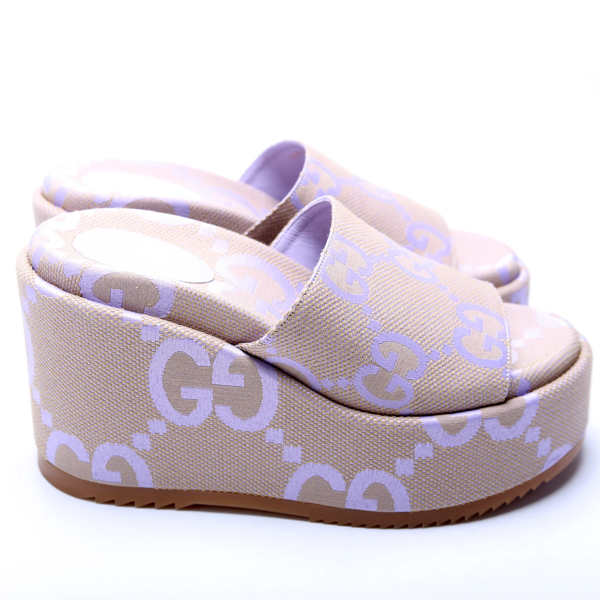 GG Jumbo Canvas Platform Wedge Slides Size 39 - Image 3
