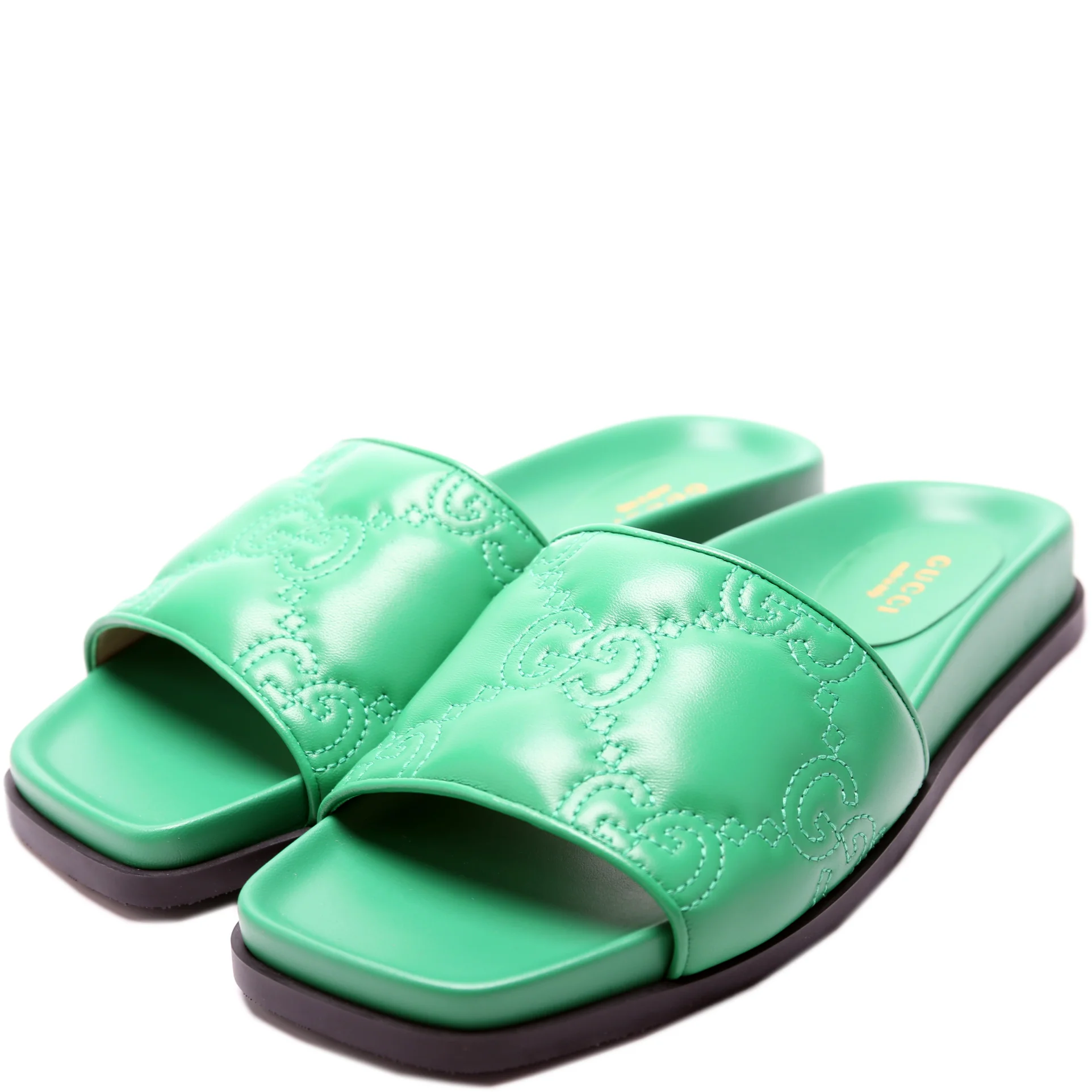 GG Leather Slides Size 37