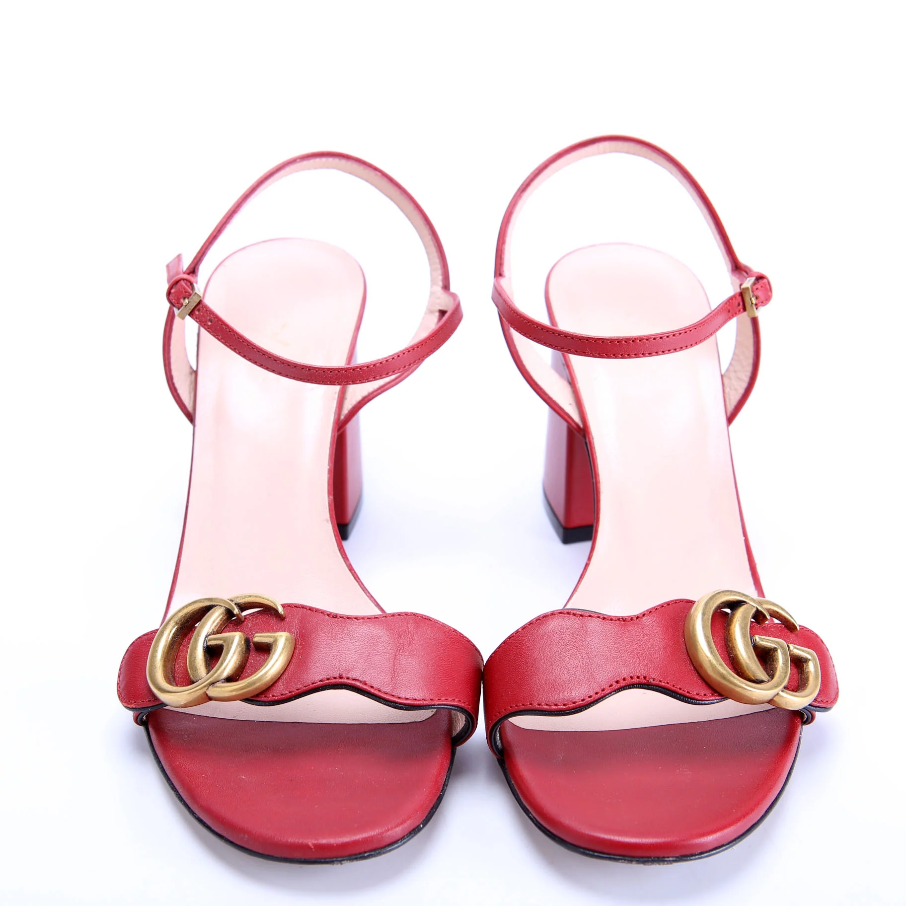 GG Marmont Block Heels Size 36.5 Red - Image 2