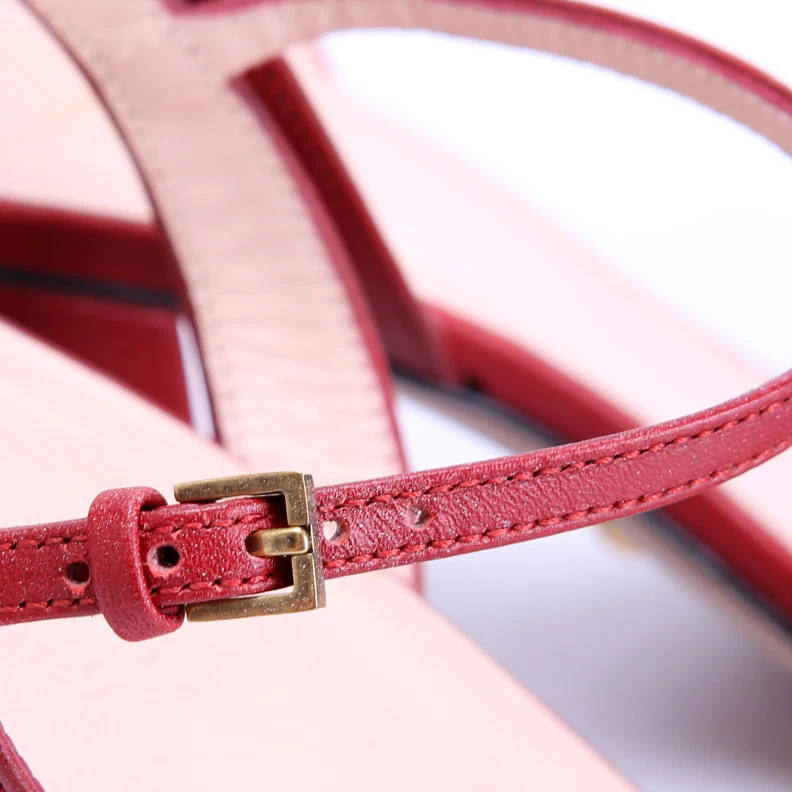 GG Marmont Block Heels Size 36.5 Red - Image 5