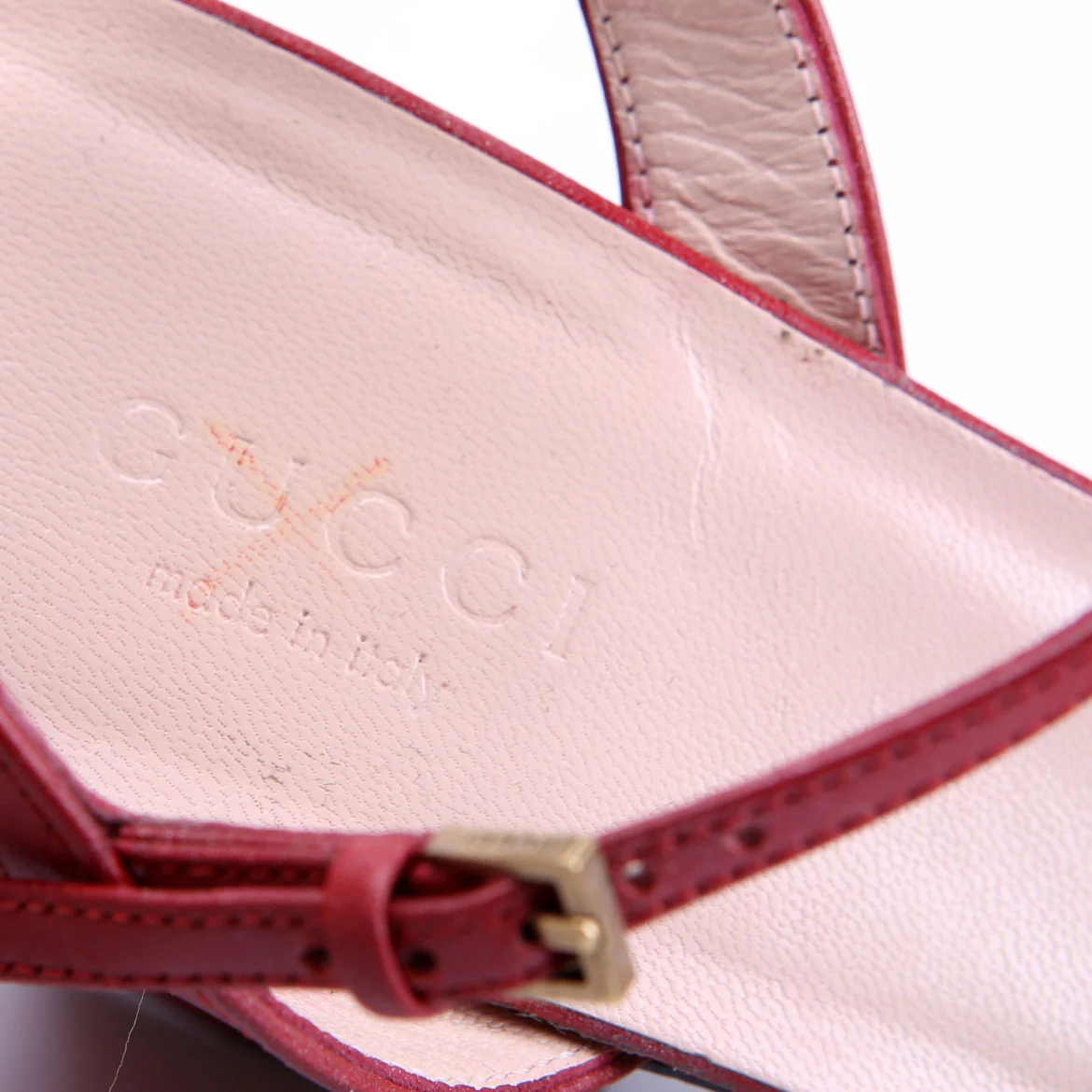 GG Marmont Block Heels Size 36.5 Red - Image 8